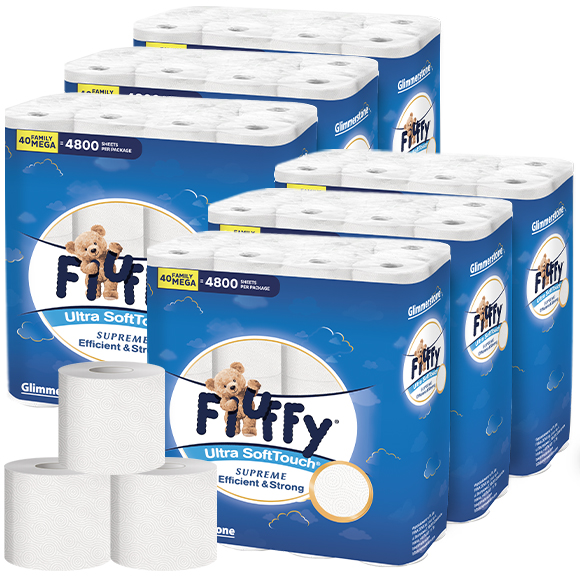 Toaletný Papier Fluffy 3 Vrstvy 240 Roliek, Veľmi Efektívny