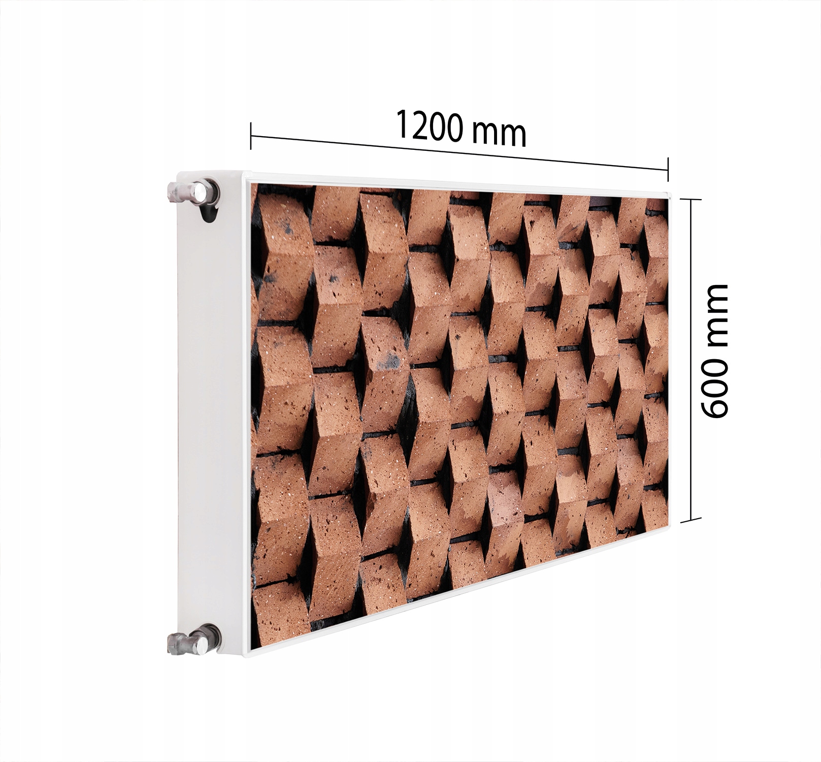 Maskovač Kryt Radiátoru 120x60 Cihla 3D Podložka Magnet