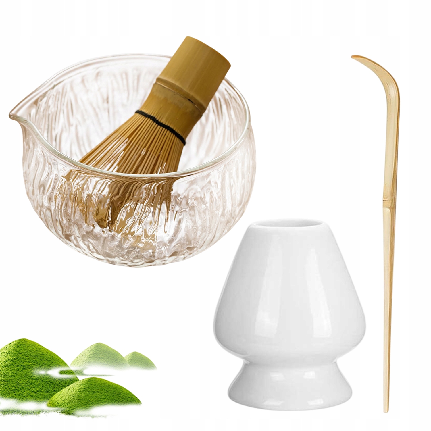 Levně 4DÍLNÁ Sada Na Přípravu Matcha S Příslušenstvím Pro Vaření Matcha Doma