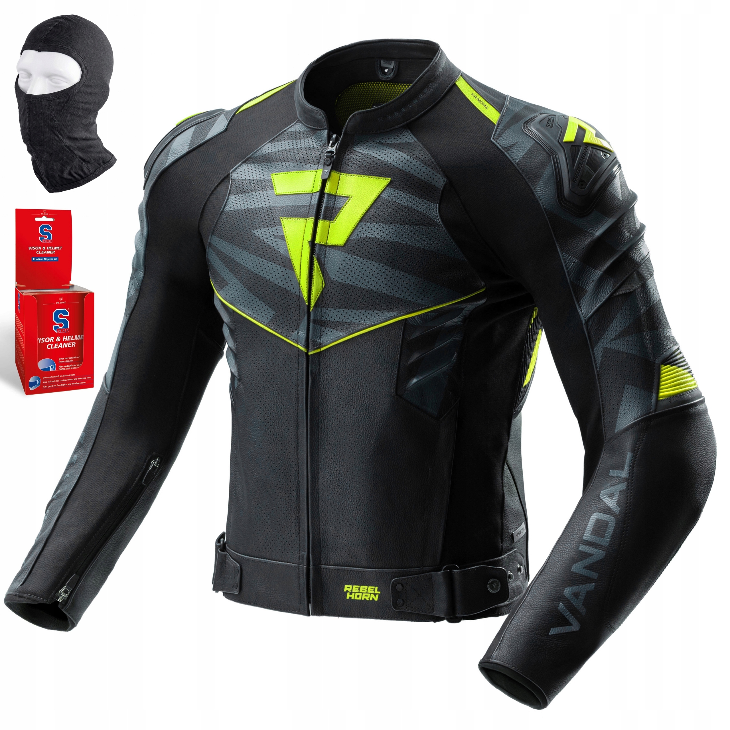 Motocyklová bunda Rebelhorn Vandal 2| kožená, certifikácia Aaa softshell
