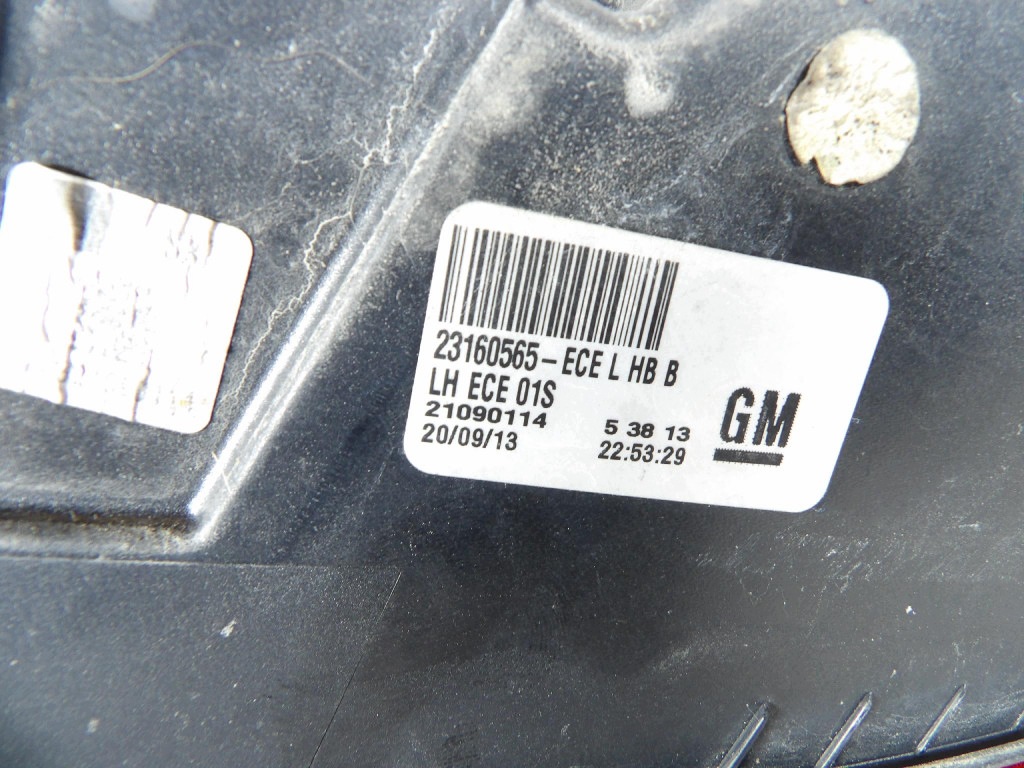 light rear part left OPEL INSIGNIA A LIFT 23160565 LIFTBACK