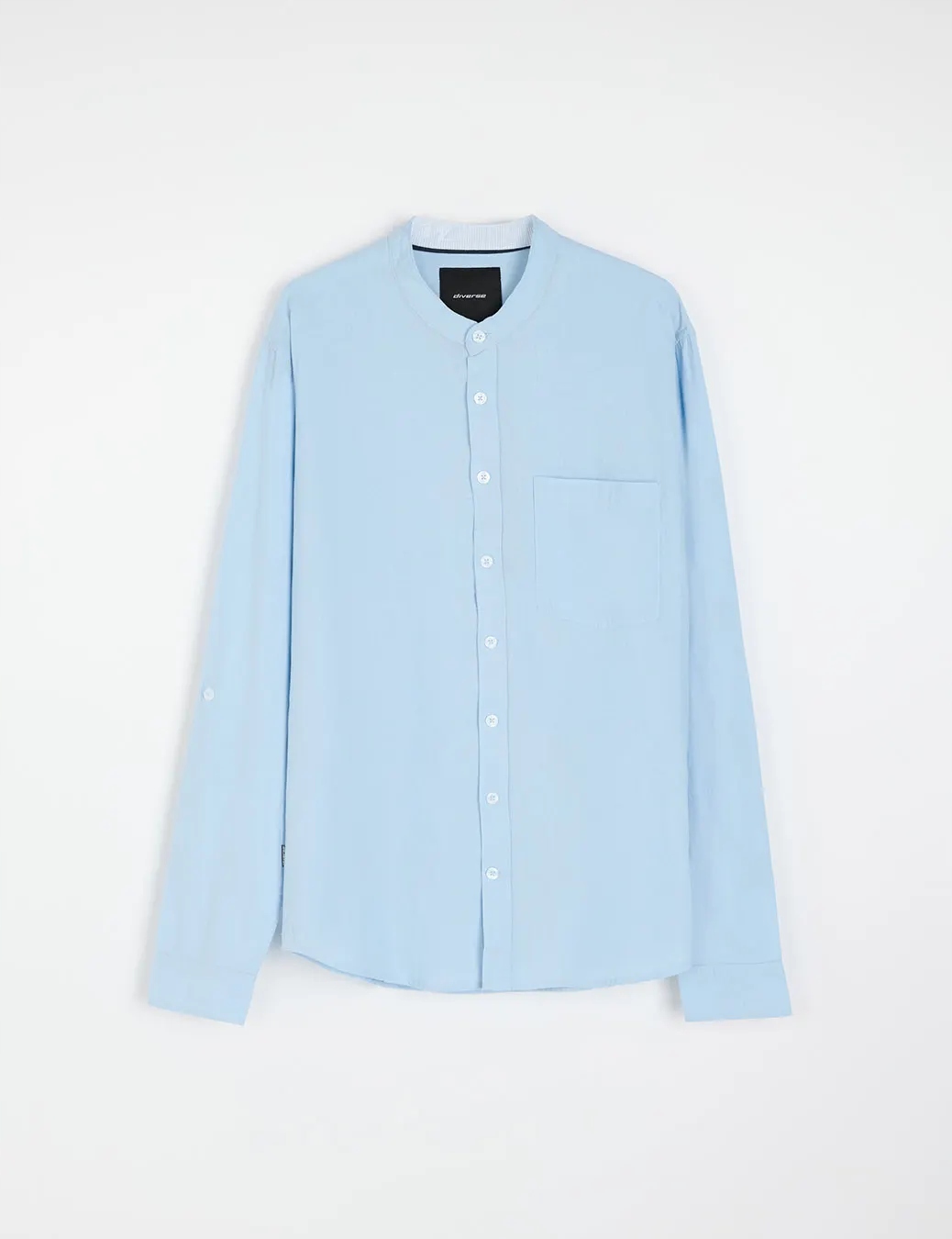 Koszula męska ze stójką Diverse Core Mao Jasny Niebieski L