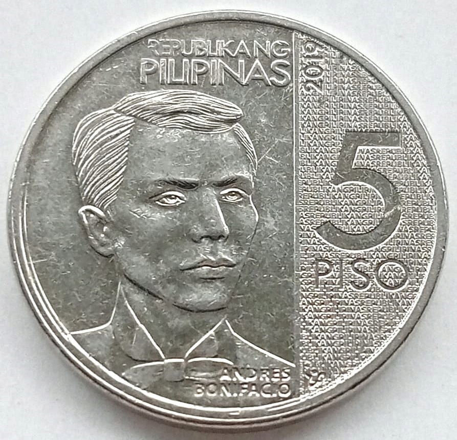 Filipiny 5 Piso 2019 Znakomity (XF)
