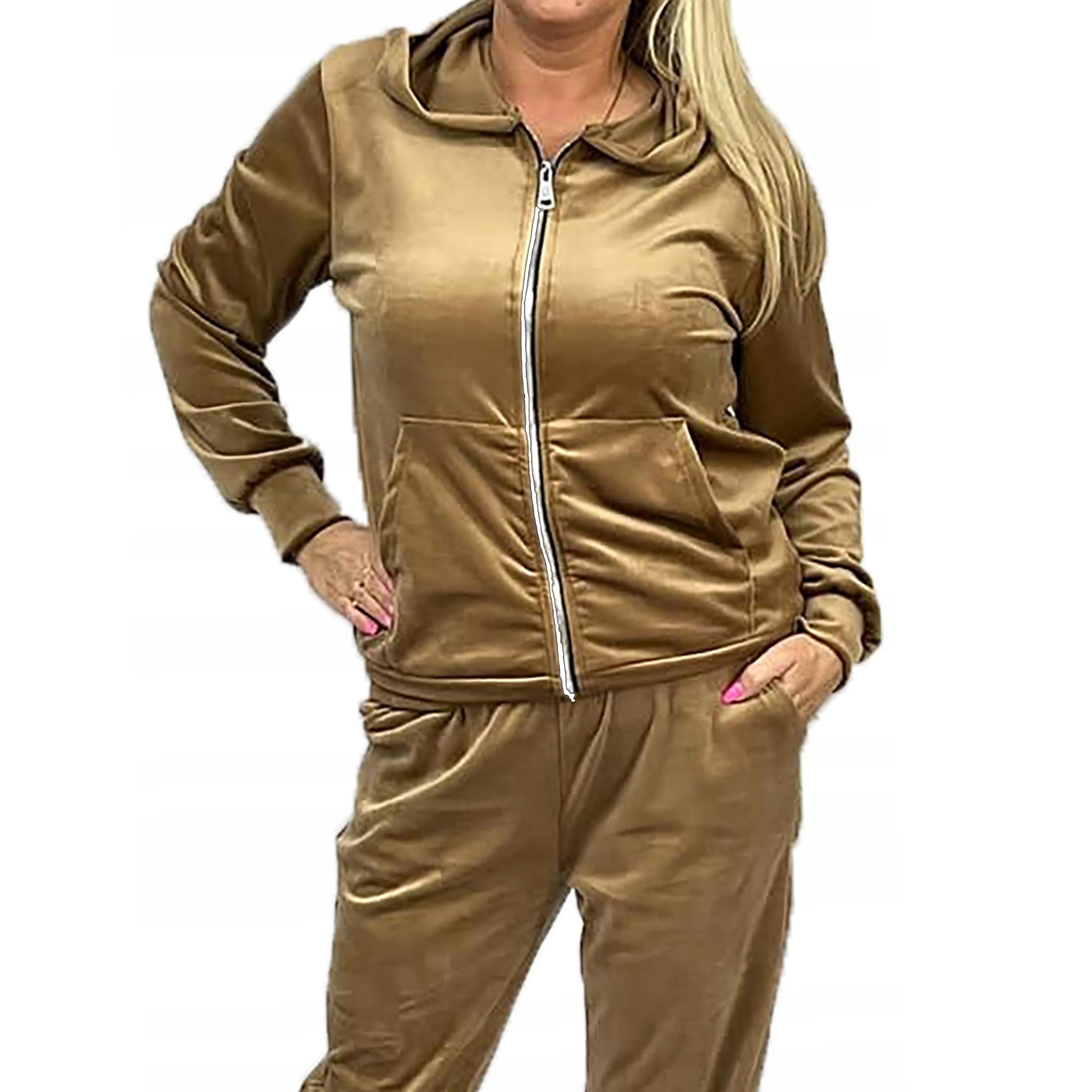 Z404 Teplákovka Sametová Tepláková Souprava S Kapucí Kapucí vel. 54 (7XL)