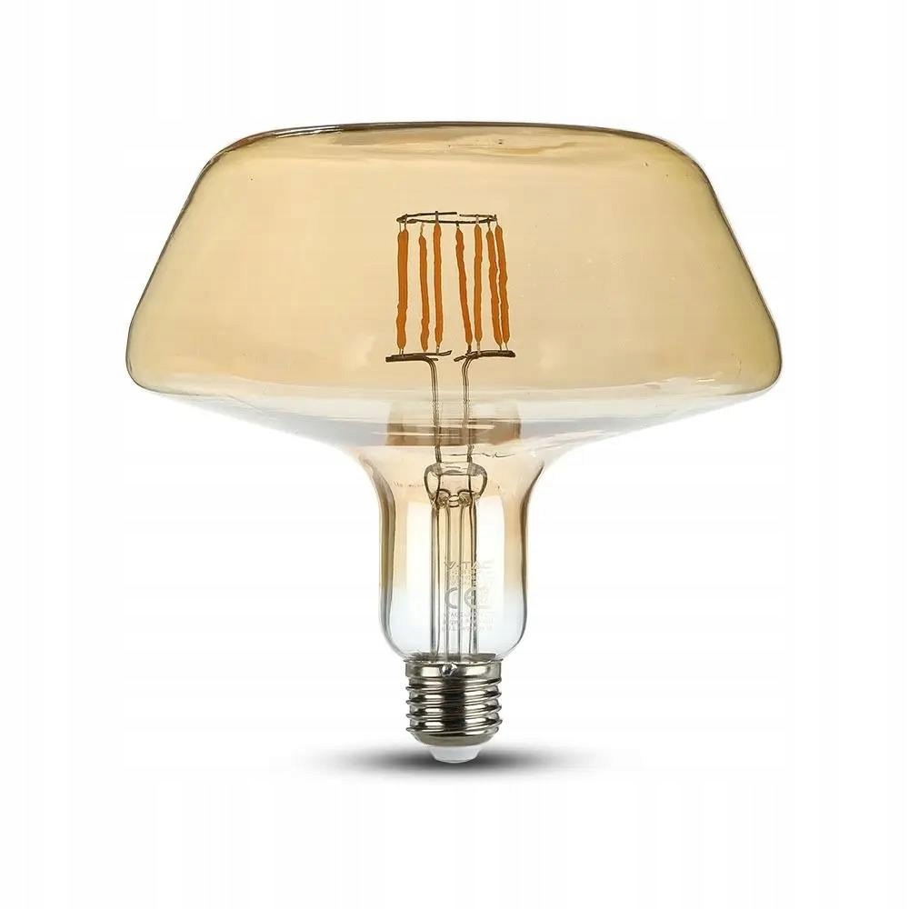 V-tac Led žárovka 8W filament E27 T180 jantarová VT-2308-N 2200K