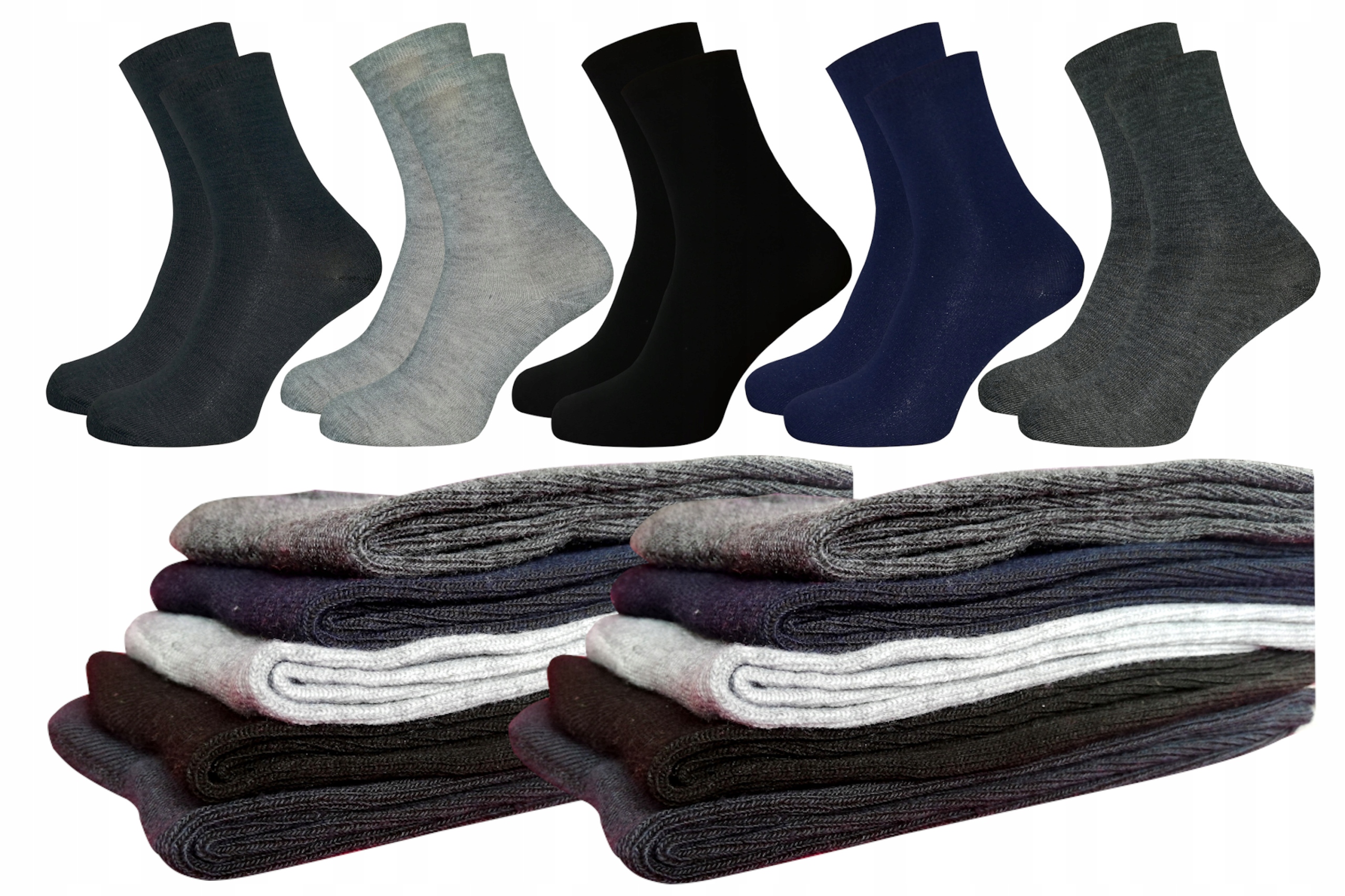 

5 Skarpetki męskie Bawełniane długie SKARPETY43-46