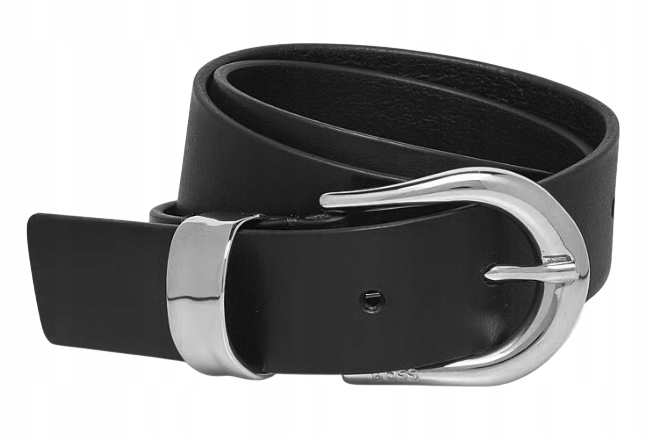 Hugo Boss Černý Kožený Pásek Carol ML_SZ30 Černý