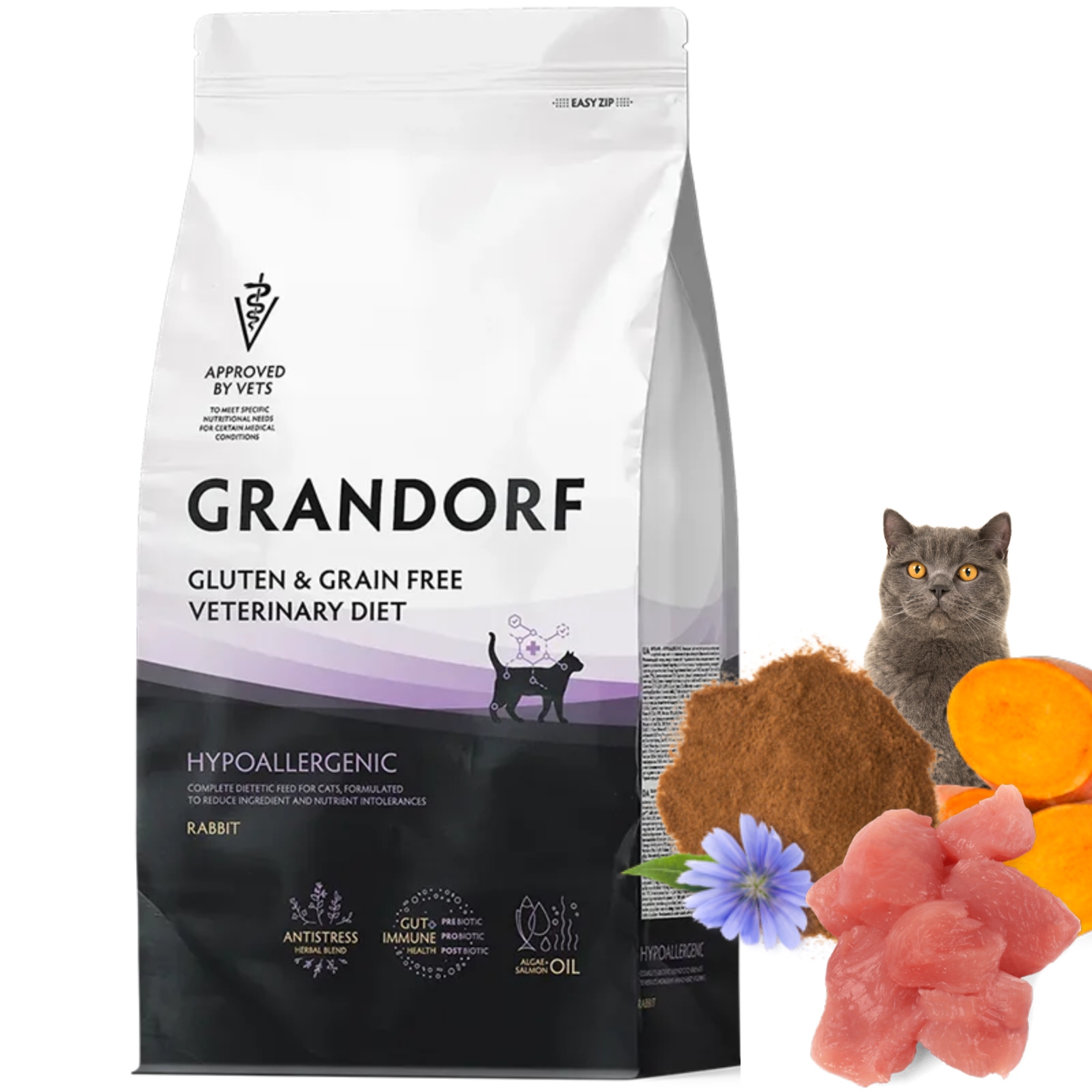 Grandorf Veterinary Diet Cat Hypoallergenic Rabbit Na Alergie 2kg