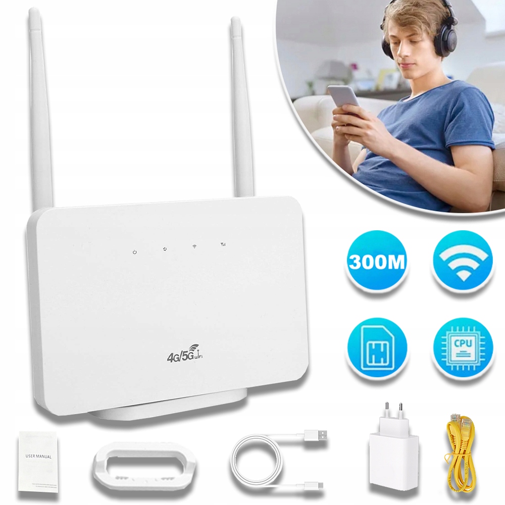 Wi-fi Router 4 G Lte Sim Bezdrátový Router Lan 2.4 Ghz 300 Mbps Pro Domácnost