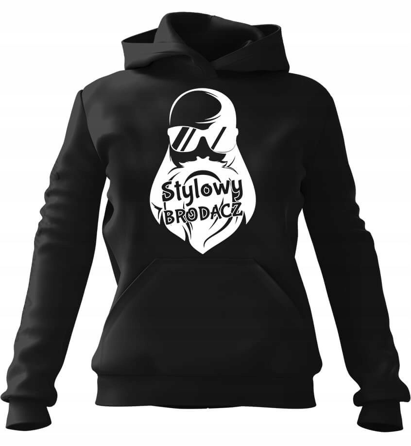 pánská mikina s kapucí Stylový vousáč černá 3XL Pro něj chlapa manžela