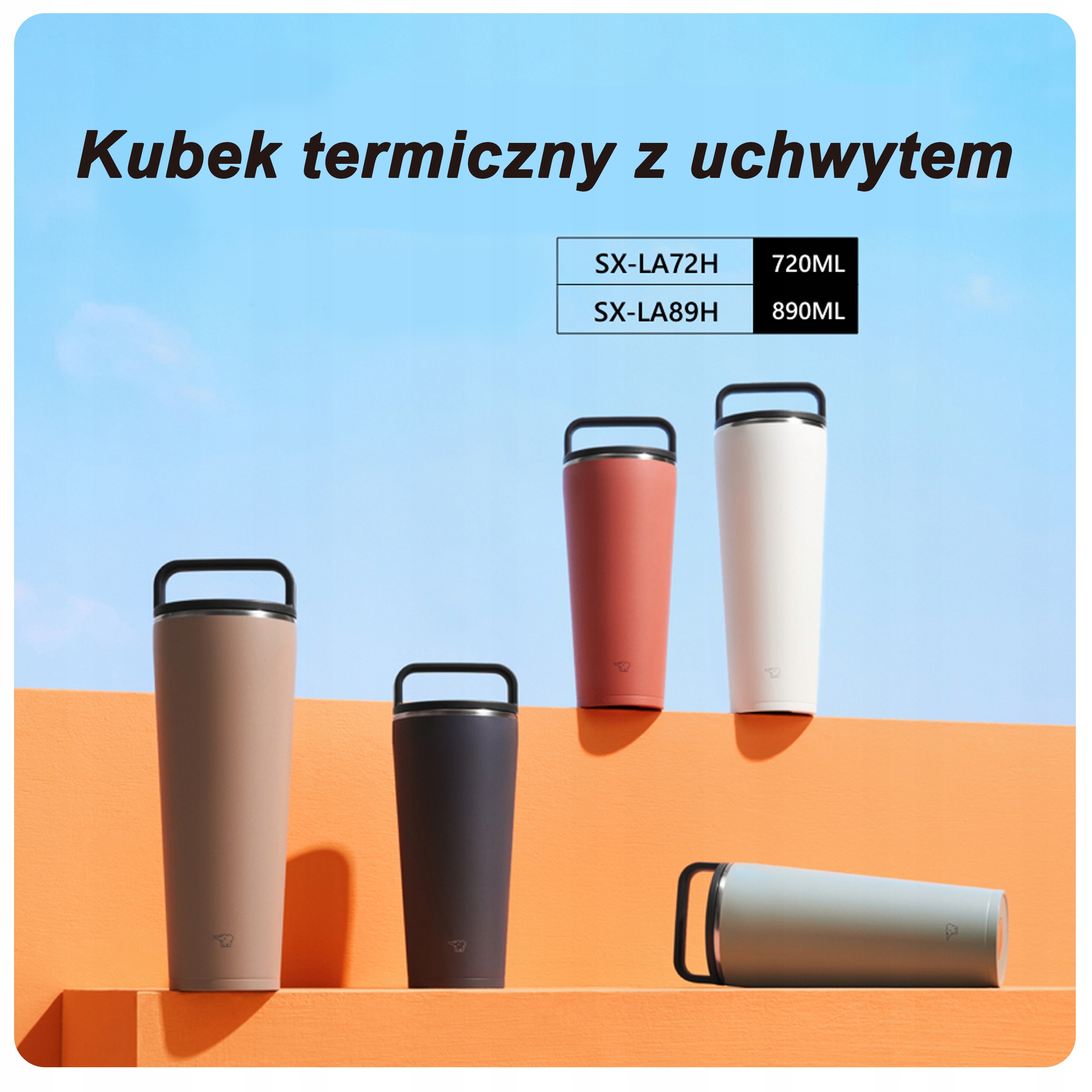 Kubek termiczny na kawę z rączką ZOJIRUSHI SX-LA72H-HM 720 ml Szary Pojemność 0.72 l
