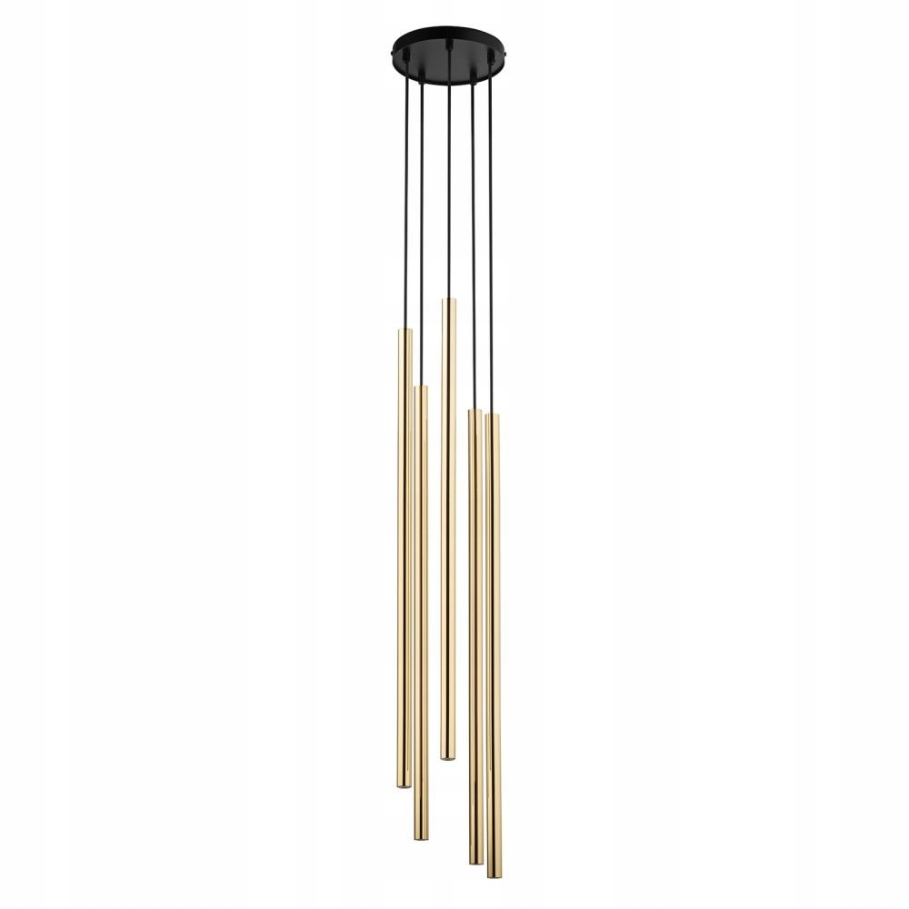 Závěsná lampa zlaté tuby na kruhu Sopel Lux 5 40749 Sigma Lighting
