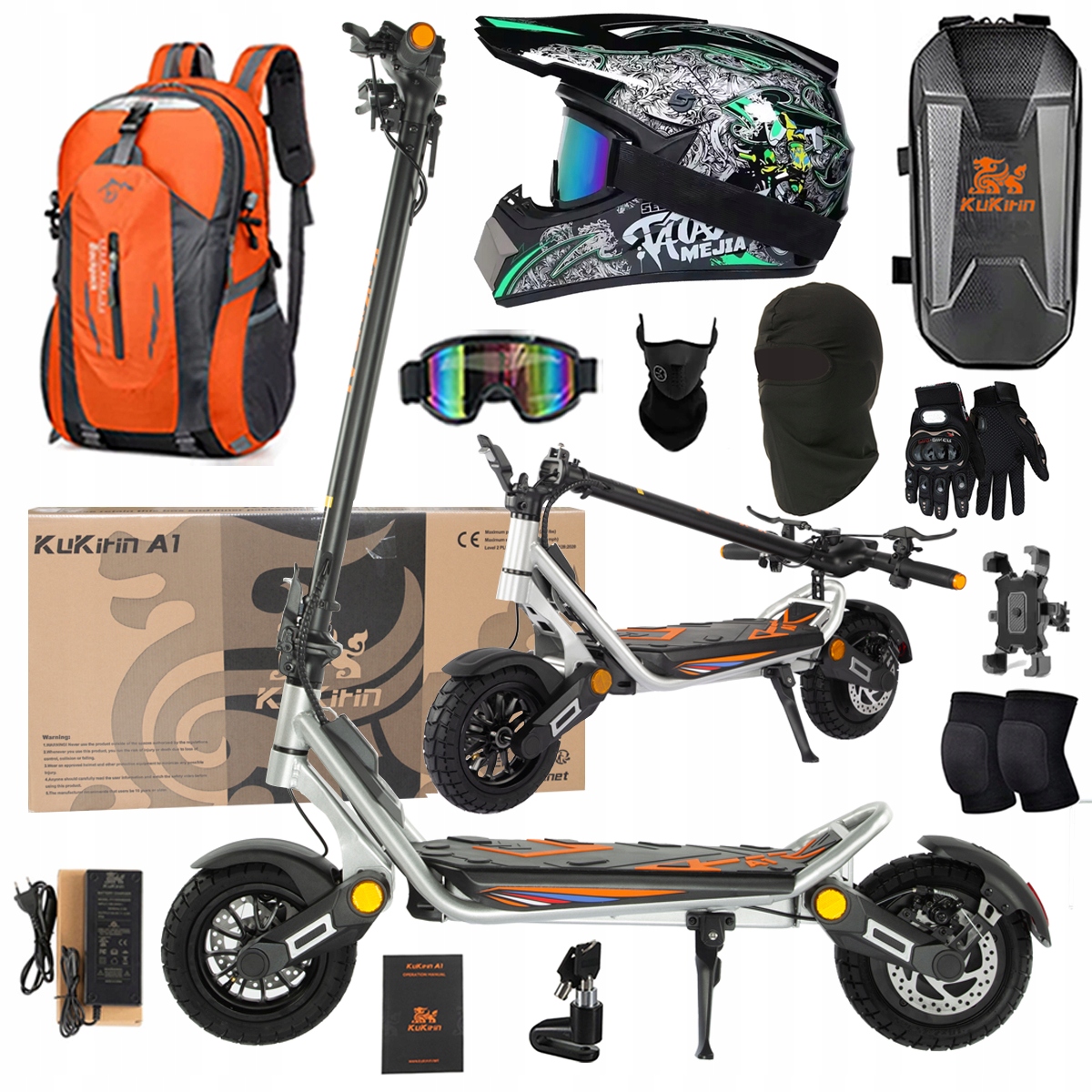 Kukirin A1 2025 Nowy składane pojazdy elektryczne 1000W 45KM/H 48V 13Ah 10"