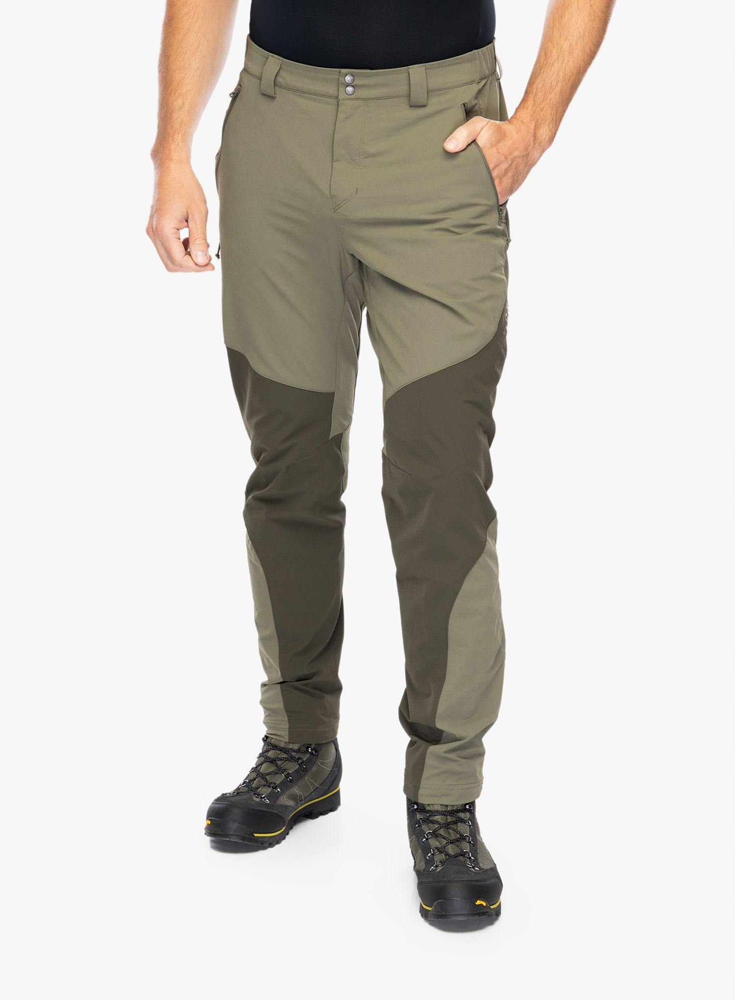 Trekové kalhoty Rab Torque Mountain Pants světle khaki/army 36 (XL)