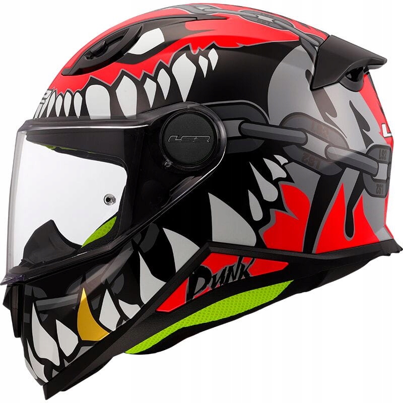 LS2 FF812 Kid Punk Grey Red Detská Integrálna Motocyklová Prilba