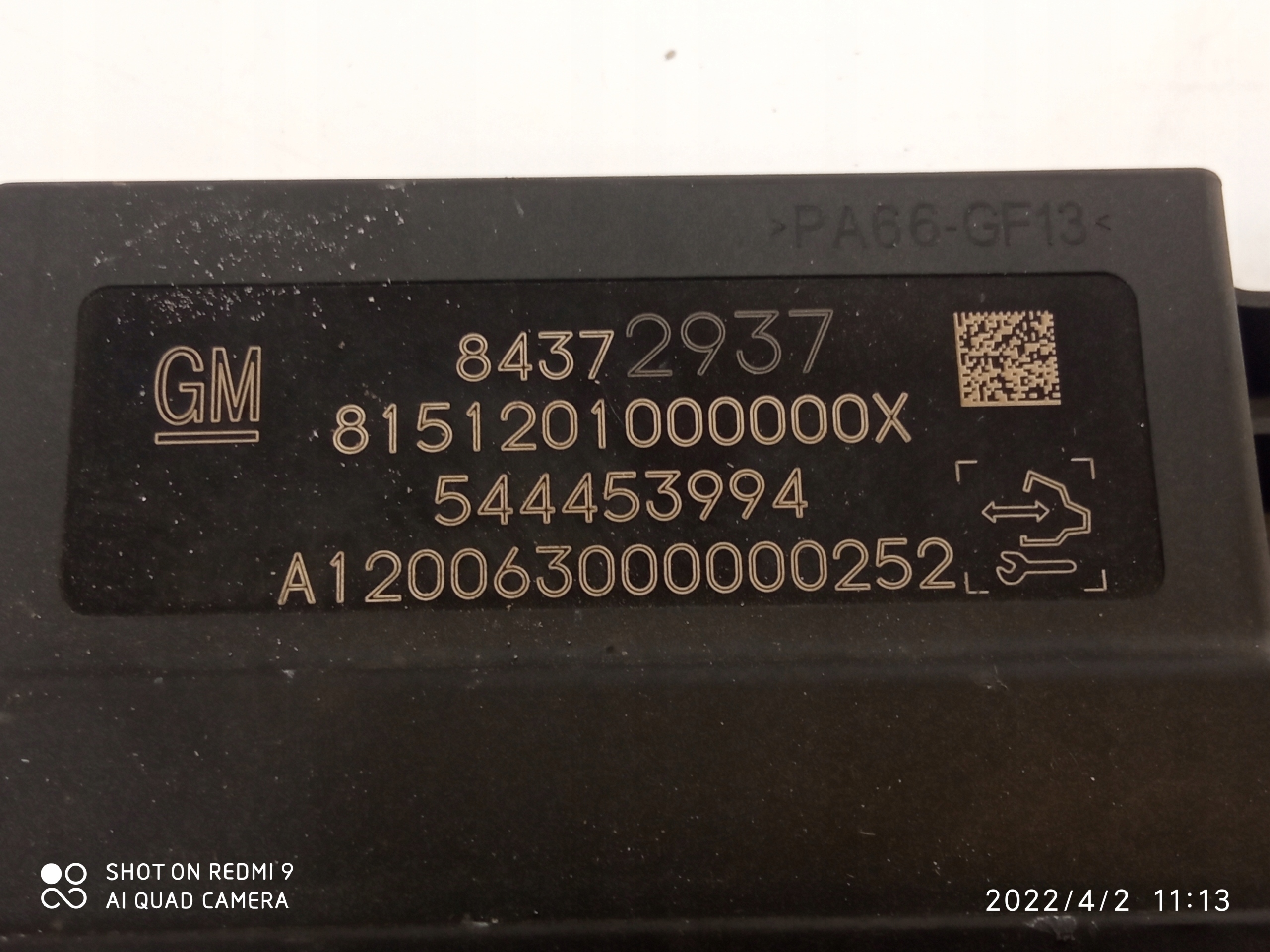 OPEL ASTRA K 5 V modulo CZUJNIKOW PDC 84372937
