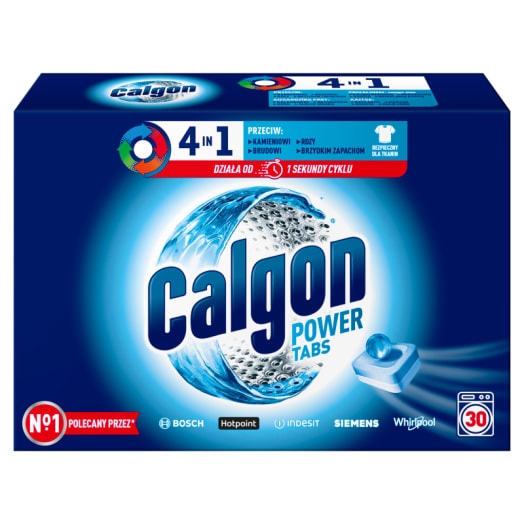 Levně Calgon 3v1 Tablety Powerball změkčující vodu pro ochranu pračky 30 ks