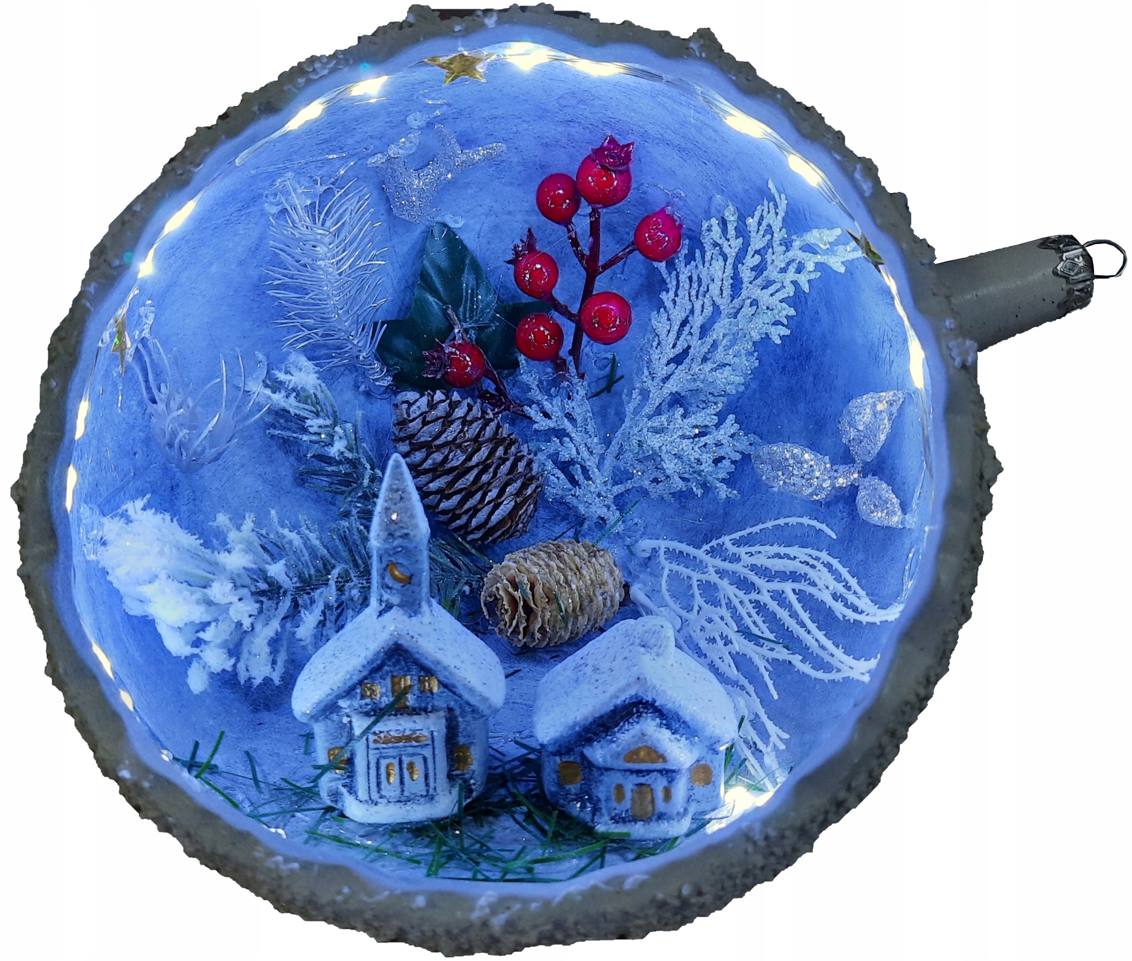 DUŻA SZOPKA BAŃKA ŚWIECĄCA BOŻE NARODZENIE ŚWIĘTA