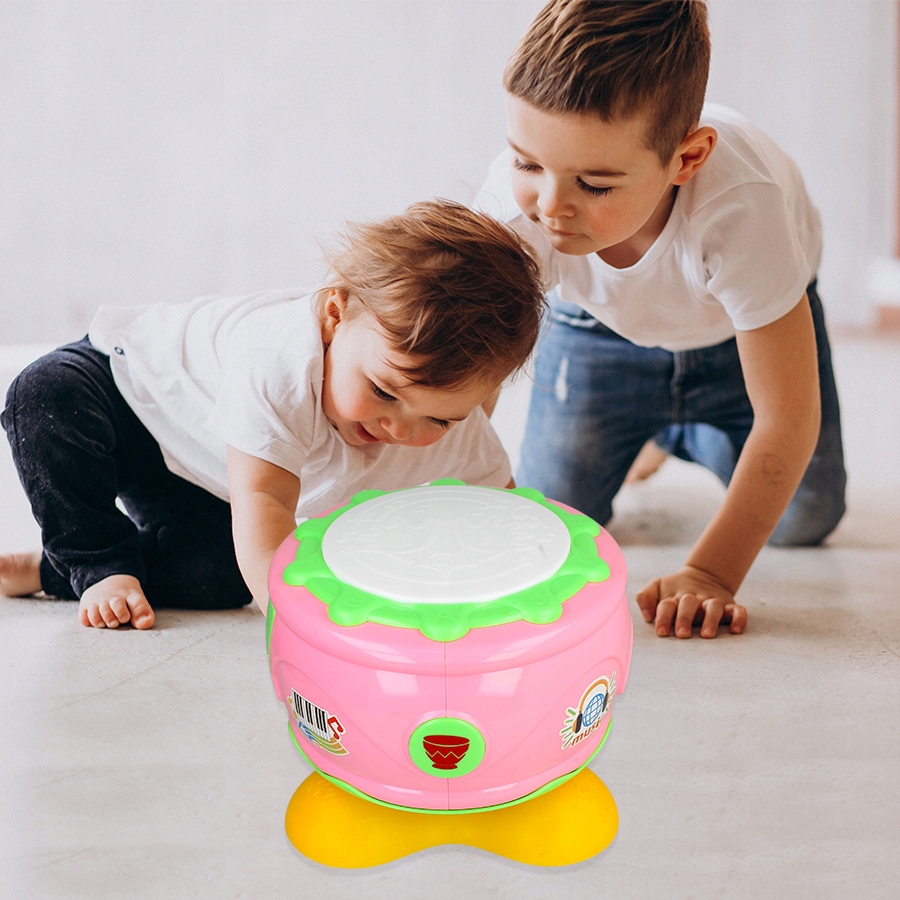 INTERAKTYWNY BĘBENEK MUZYCZNY ŚWIATEŁKA DLA DZIECI PERKUSJA INSTRUMENT LED Płeć chłopcy dziewczynki unisex