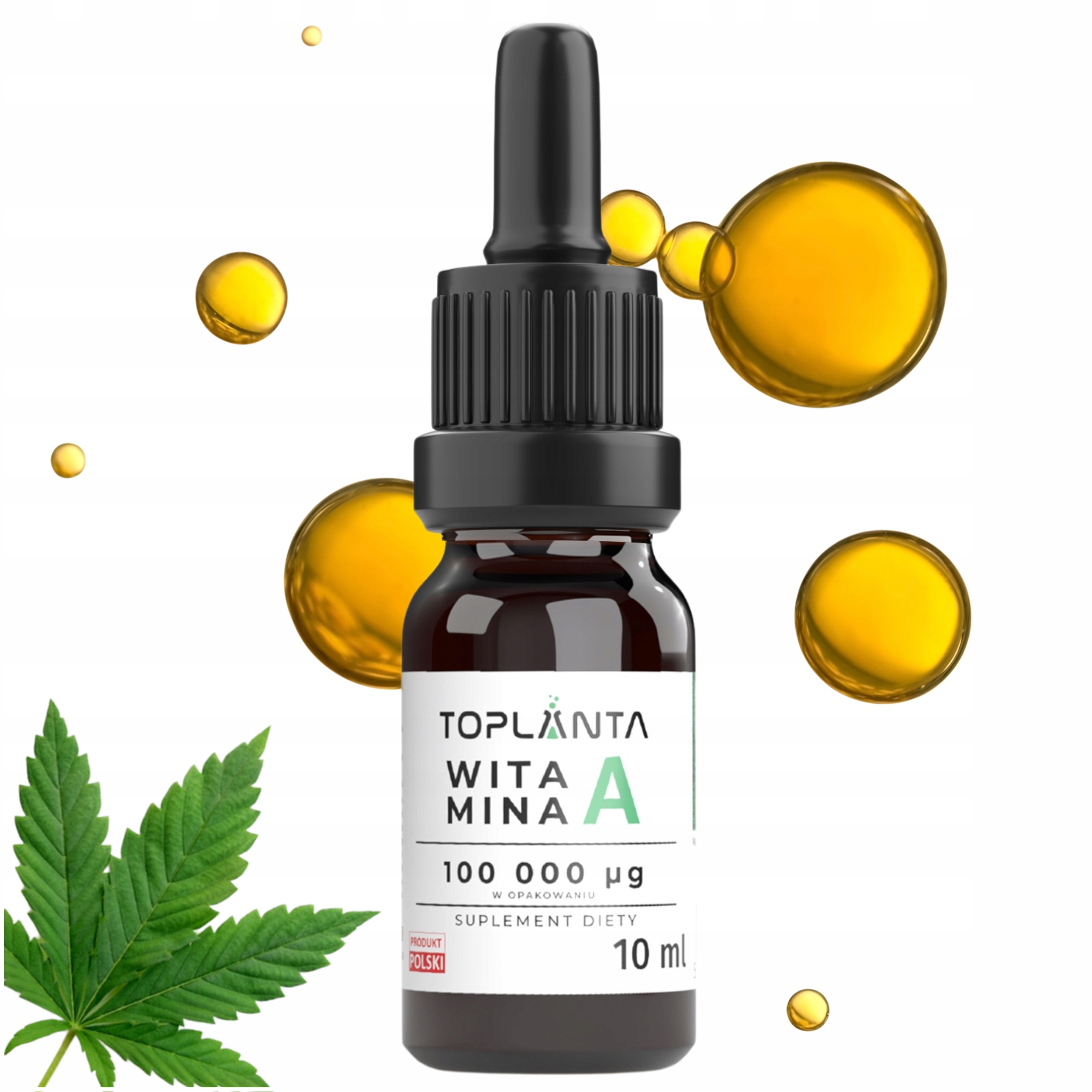 Witamina A Retinol - 10 ml od ToPlanta 200 kropli Suplement Diety