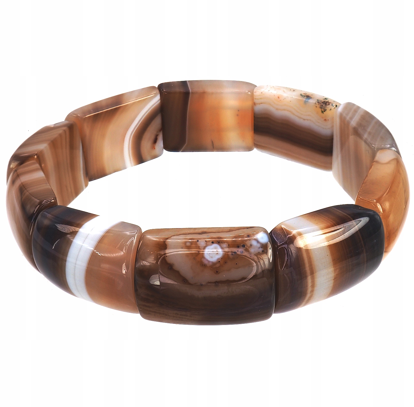 Achát Madagaskar Elegantní přírodní náramek s certifikátem