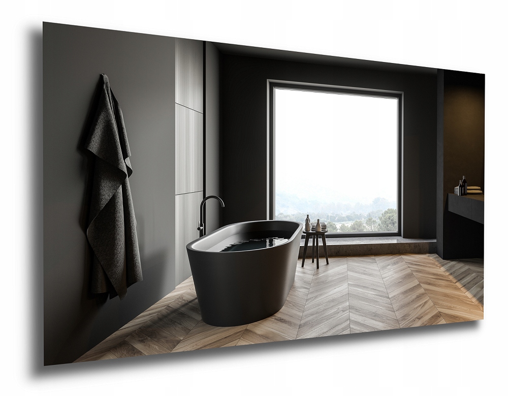 Lustro Srebrne 90 x 120 cm Gotowe Do Montażu