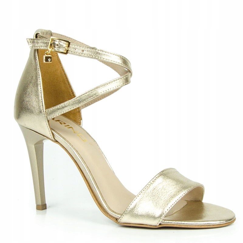 

Karino 4115 Sandały Szpilki Skóra Lico Złote 38