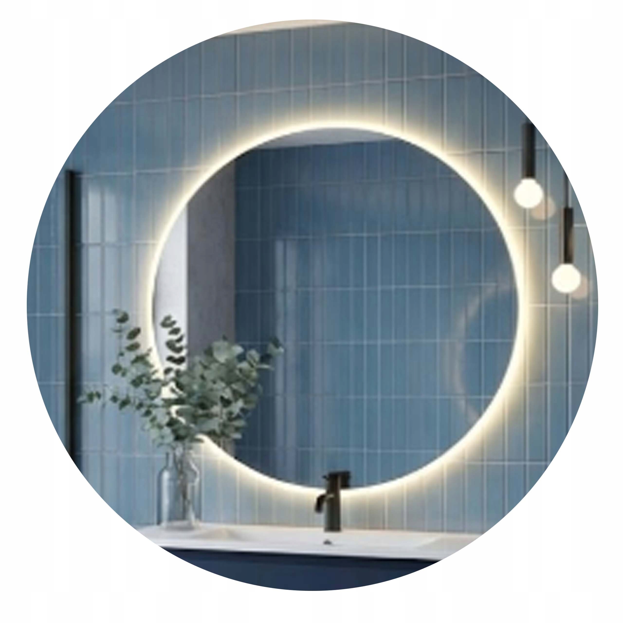 Zrcadlo Kulaté 60 CM Led Podsvícení Bez Rámu Tloušťka 4 MM Polský Výrobek