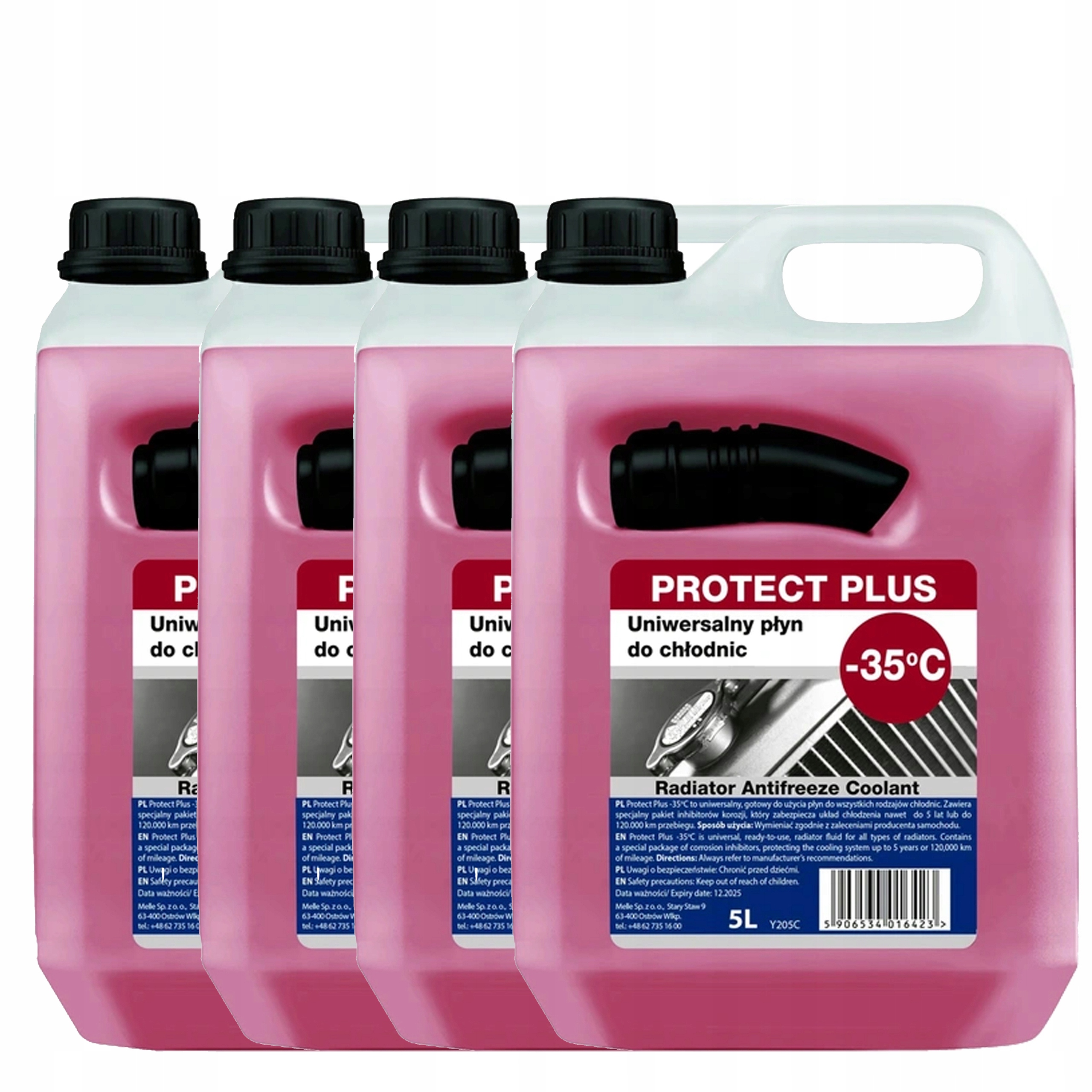 

4xPŁYN Do Chłodnic G12 Chłodniczy -35C 5L Różowy