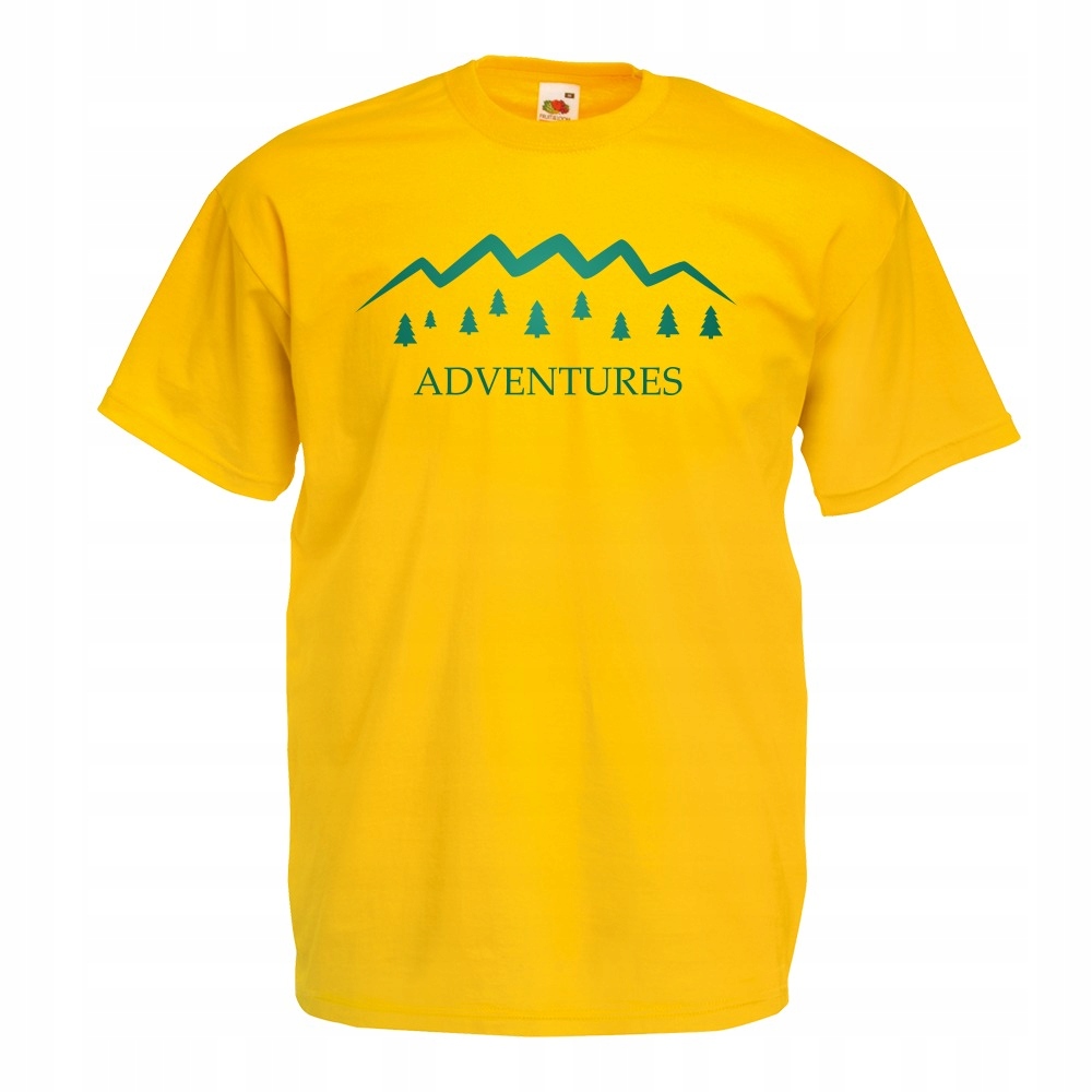 

Koszulka las góry lasy adventures S żółta