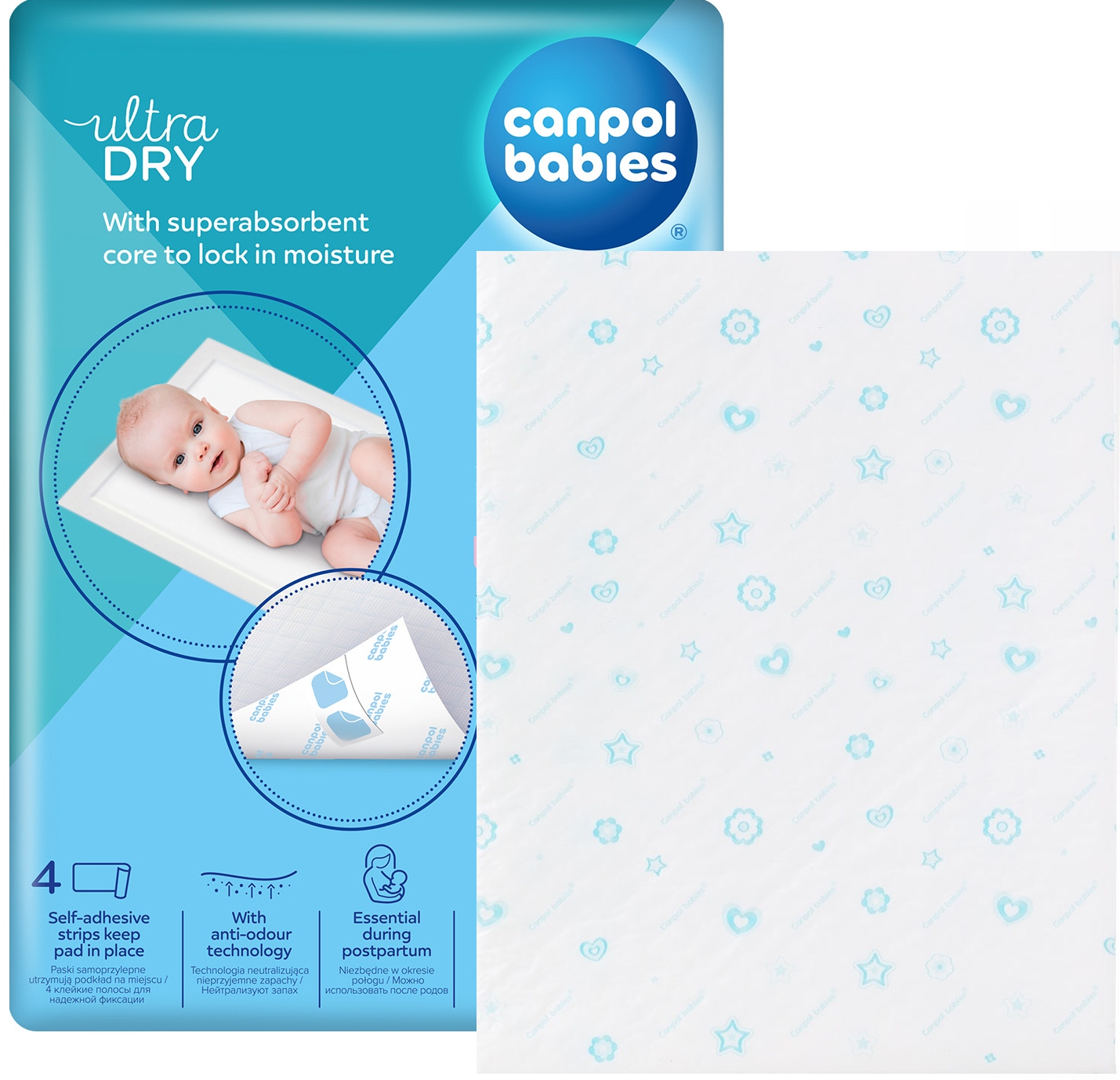 CANPOL PODKŁADY JEDNORAZOWE 90x60cm 78/002