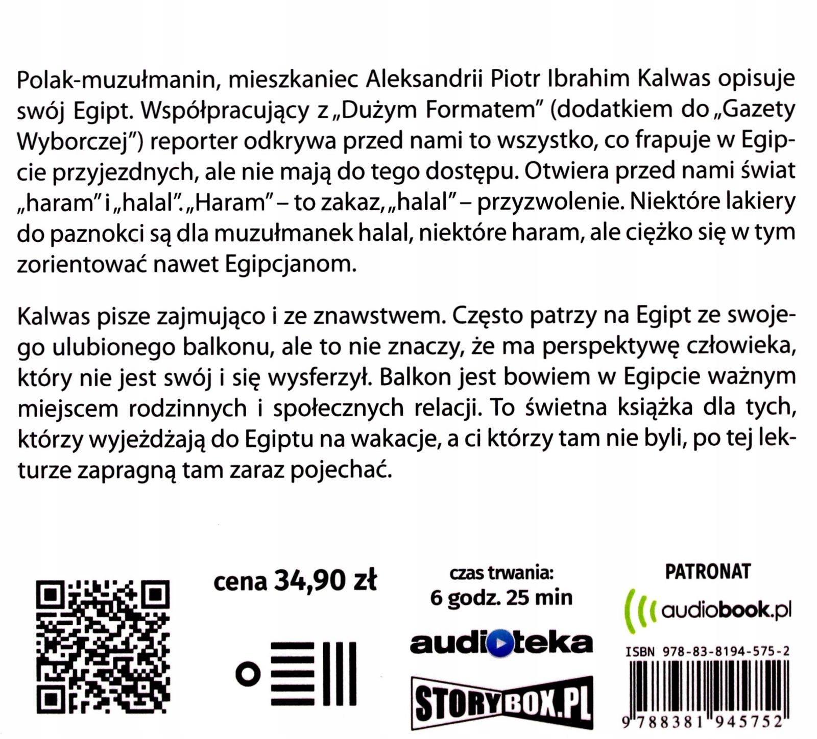 EGIPT: HARAM HALAL - PIOTR IBRAHIM KALWAS [AUDIOBOOK] Stan opakowania oryginalne