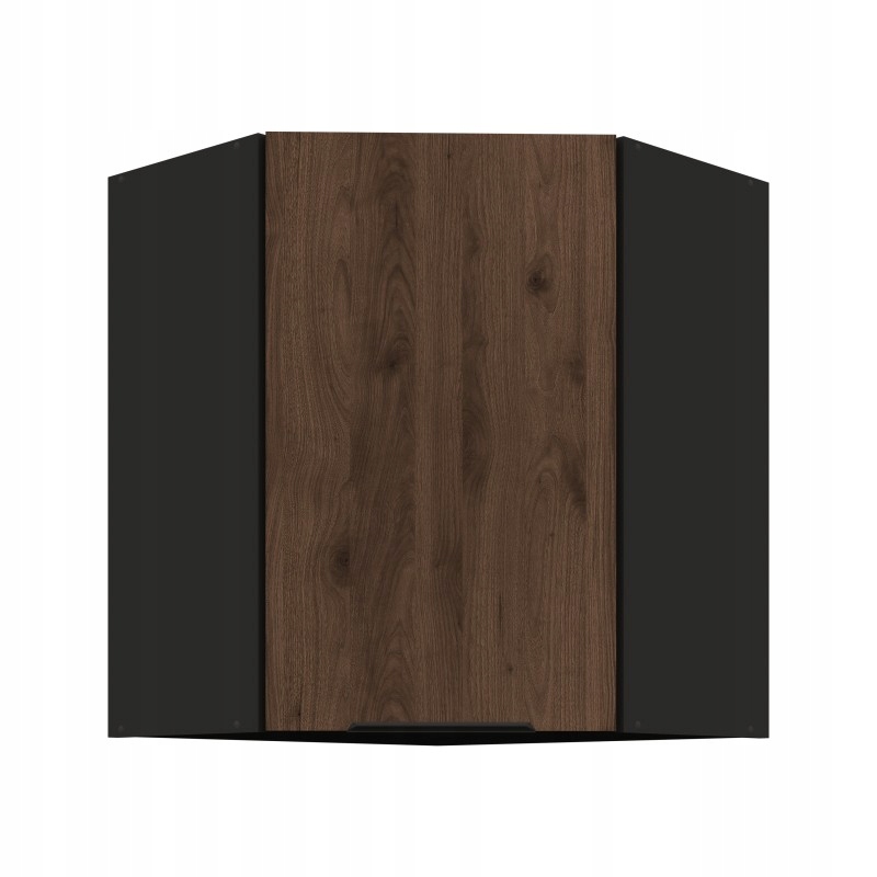 Kuchyňská skříňka závěsná rohová Mivaro 60×60 GN-72 1F 45° Ořech Okapi