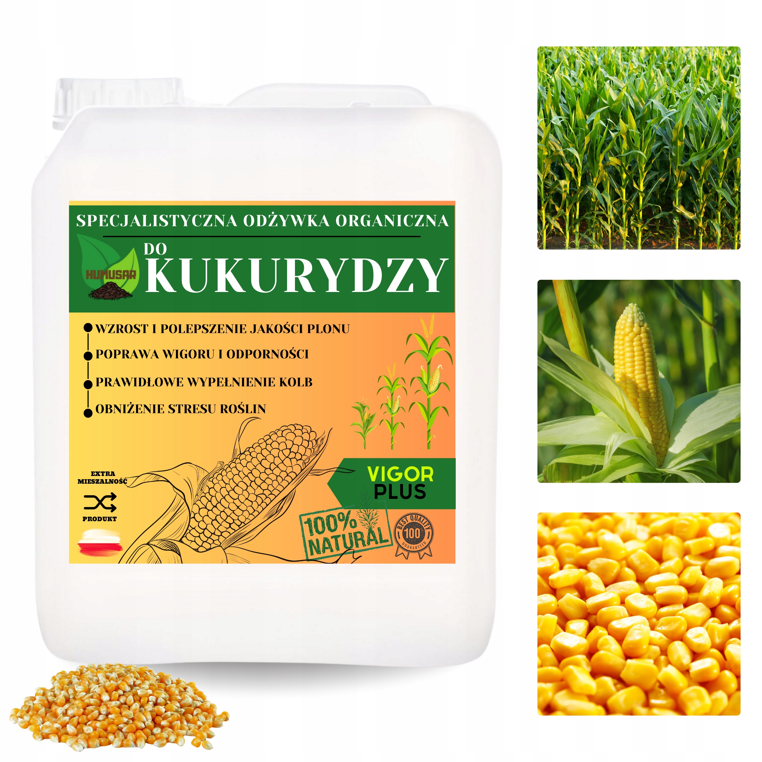 Humusar Vigor Plus 5L Listová výživa pro kukuřice Biostimulátor