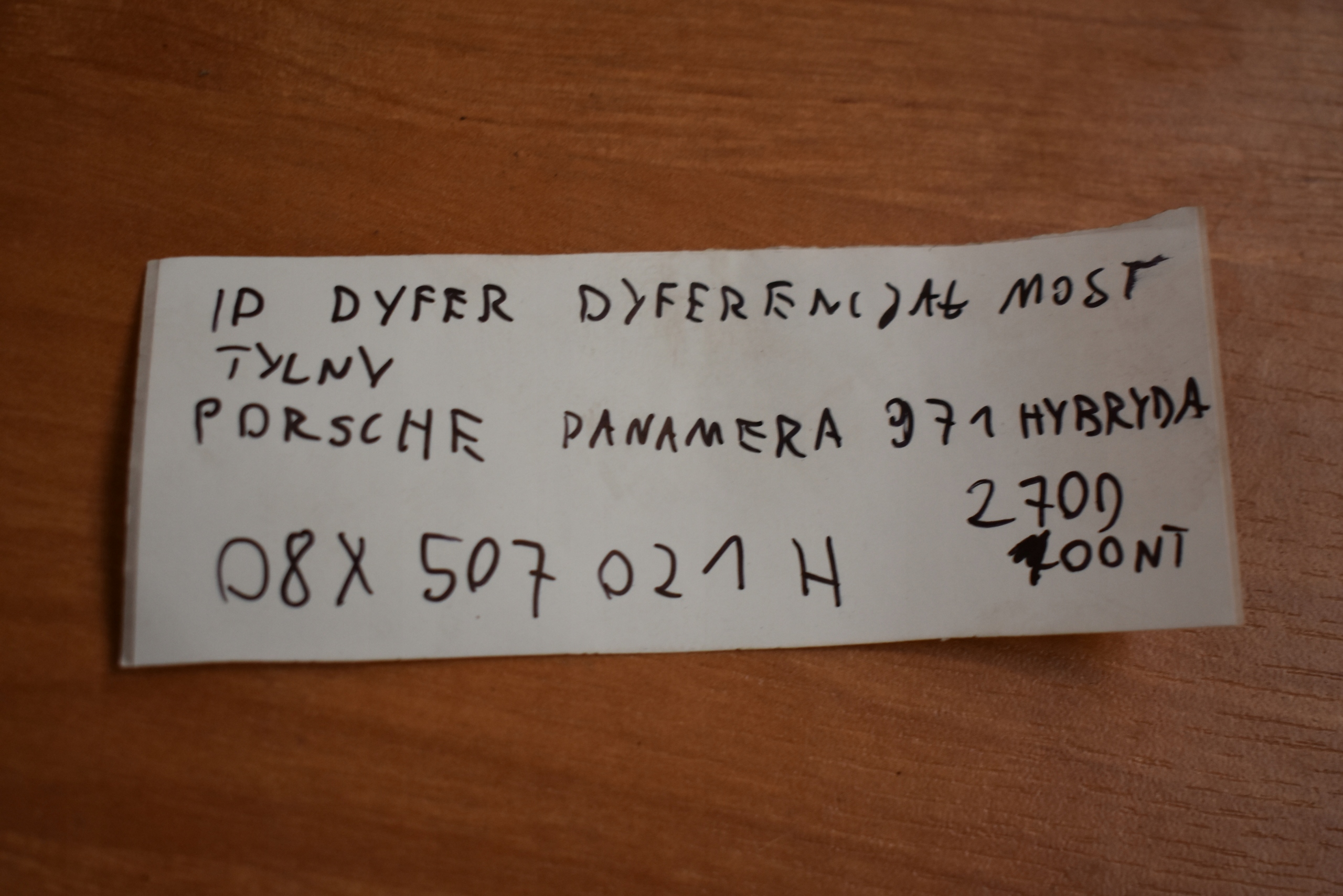 IDEALNY diff differential differential rear PORSCHE PANAMERA 971 HYBRYDA 1