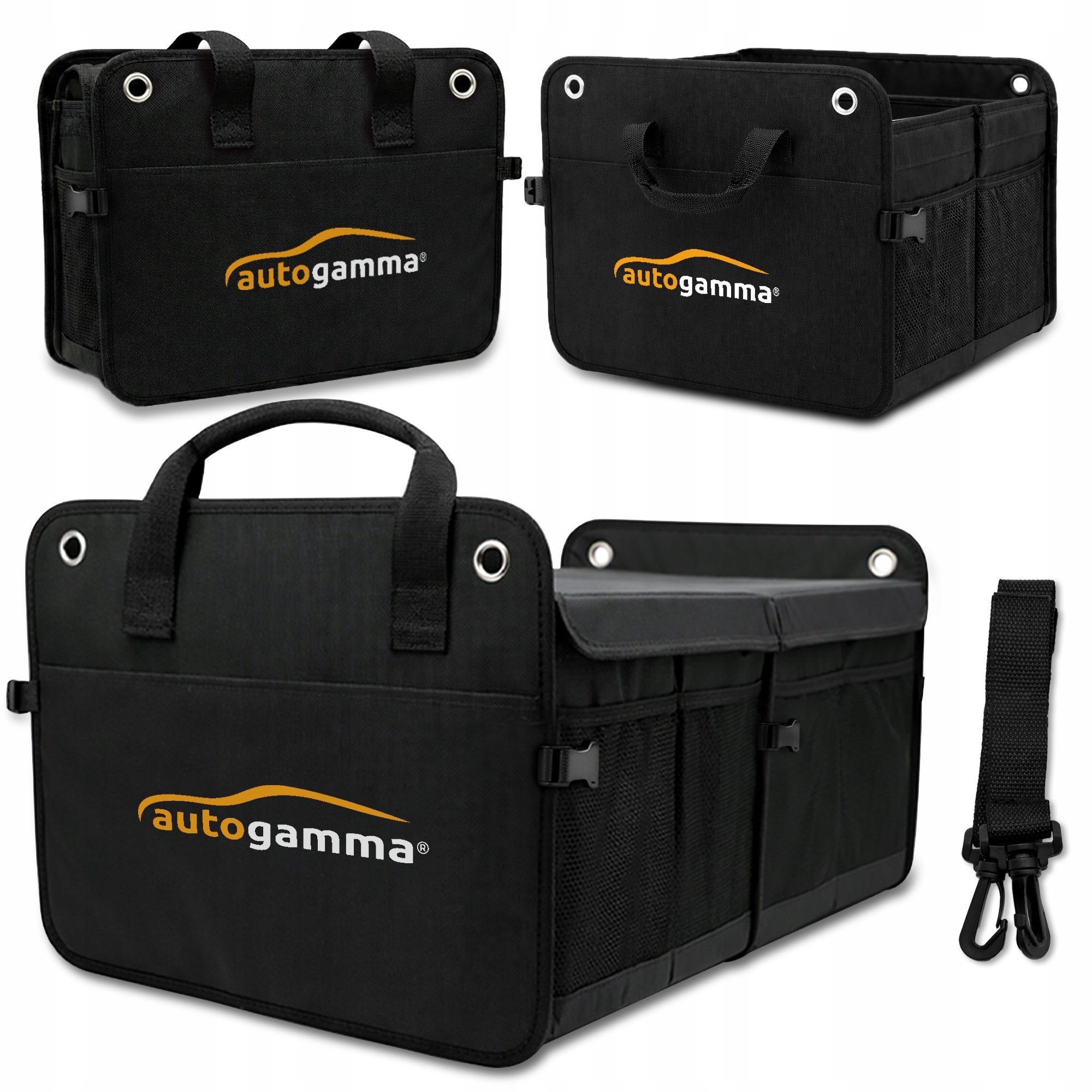 Organizer do Auta Bagażnika Torba z Usztywnianym Dnem Mocowaniem na Rzepy