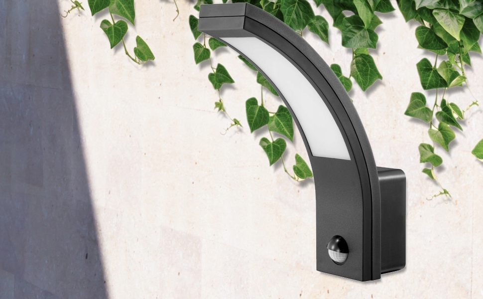 ZESTAW 2x Kinkiet zewnętrzny LED lampa CZUJNIK RUCHU ogrodowa elewacyjna Długość/wysokość 24 cm