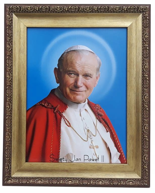 OBRAZ RELIGIJNY 42x52 ŚWIĘTEGO PAPIEŻA JANA PAWŁA
