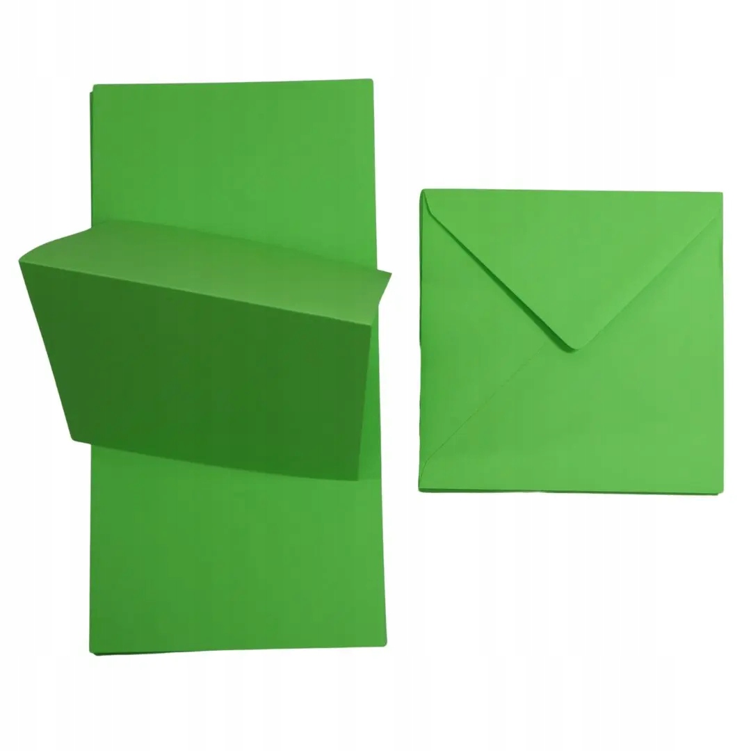 

Zestaw zielony kwadratowy papier koperty 25szt
