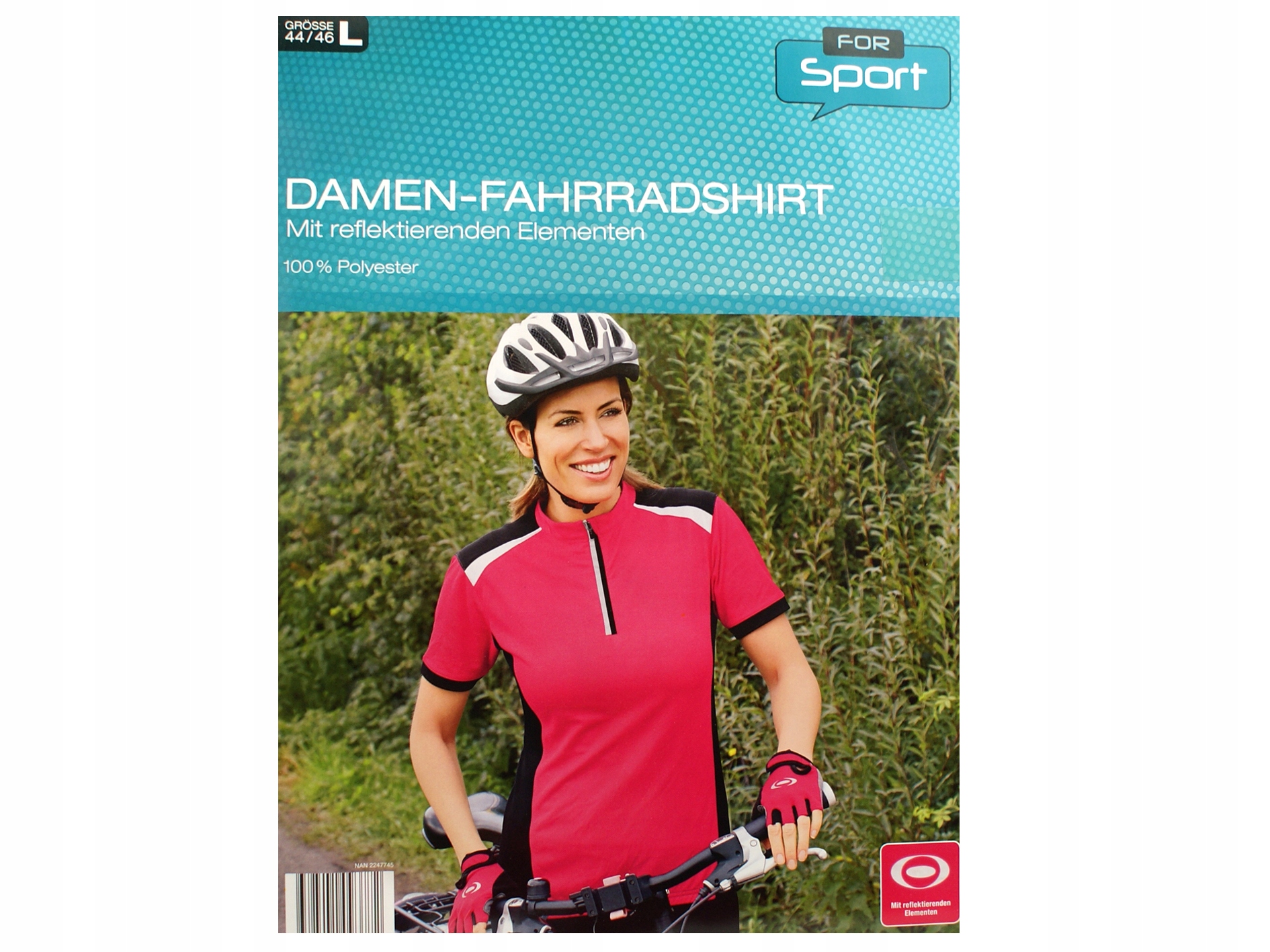 Koszulka rowerowa damska odblaski różowa r. L