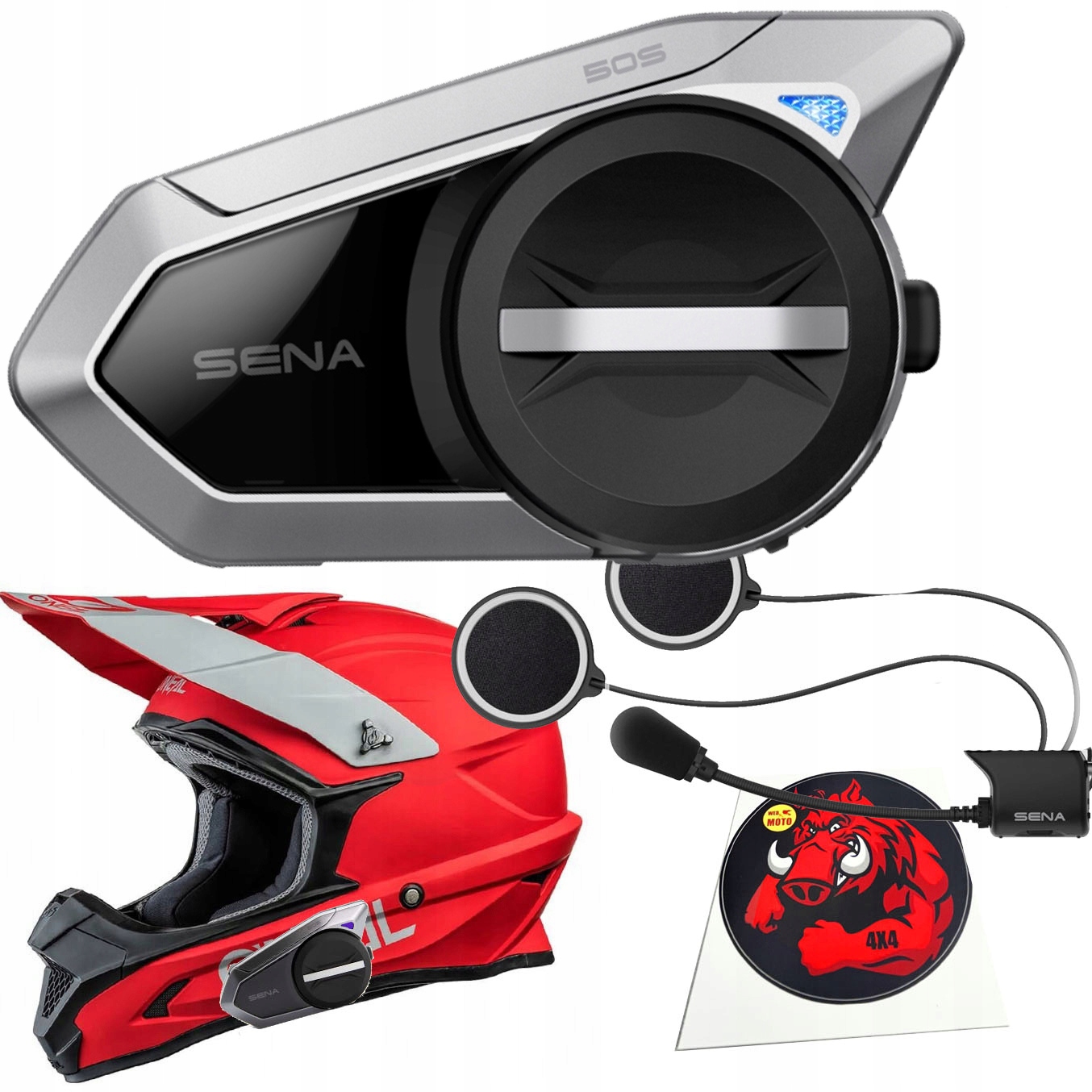 SENA INTERKOM MOTOCYKLOWY 50S MESH BLUETOOTH 5.0 DO 2000M Z RADIEM FM