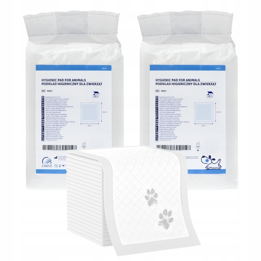 Levně Absorpční Podložky Pro Zvířata 60x60 cm 60 ks