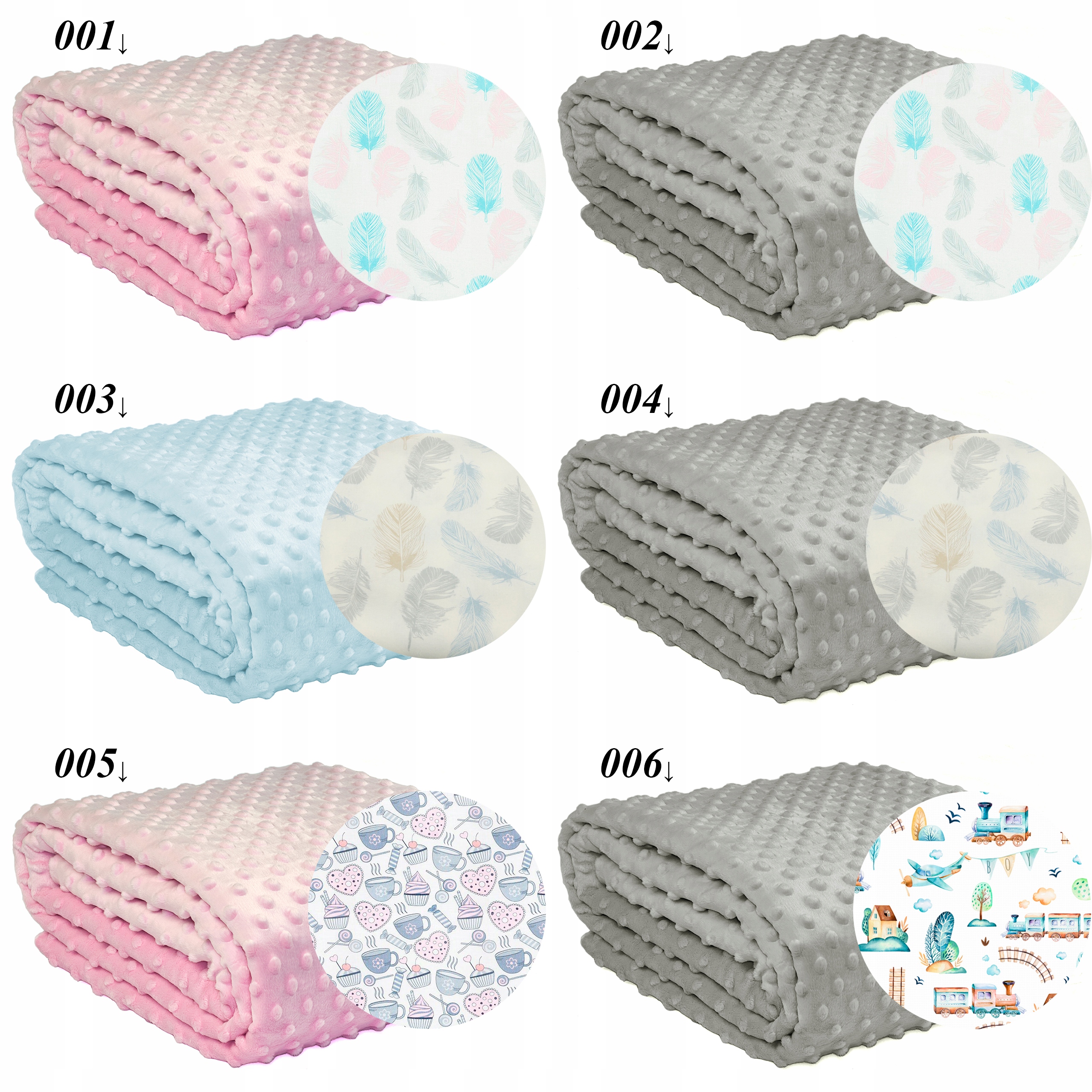 Narzuta Na Łóżko Dwustronna Koc 70x140 Minky Wzory Kod producenta NLD_5713
