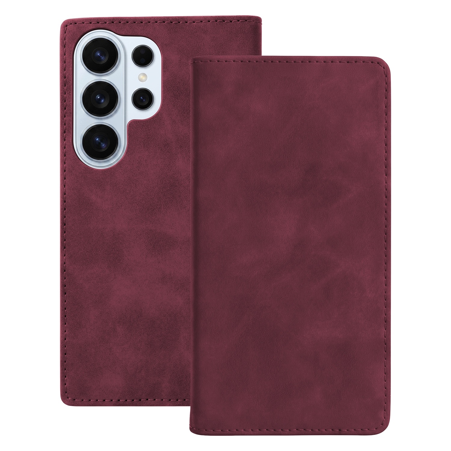 Etui Smart Suede do Samsung Galaxy S25 Ultra bordowe Tfo