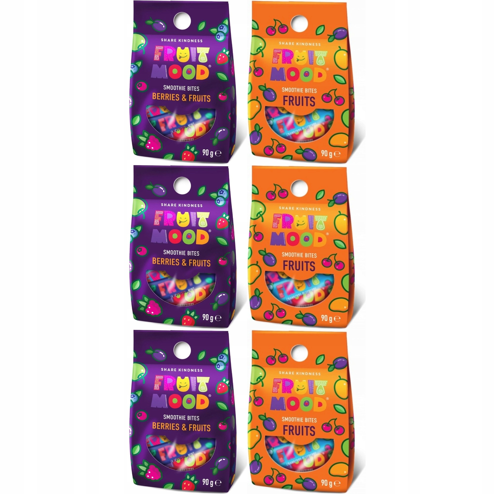 Zestaw Fruit Mood Mini batoniki owocowe MIX smaków 6 szt.