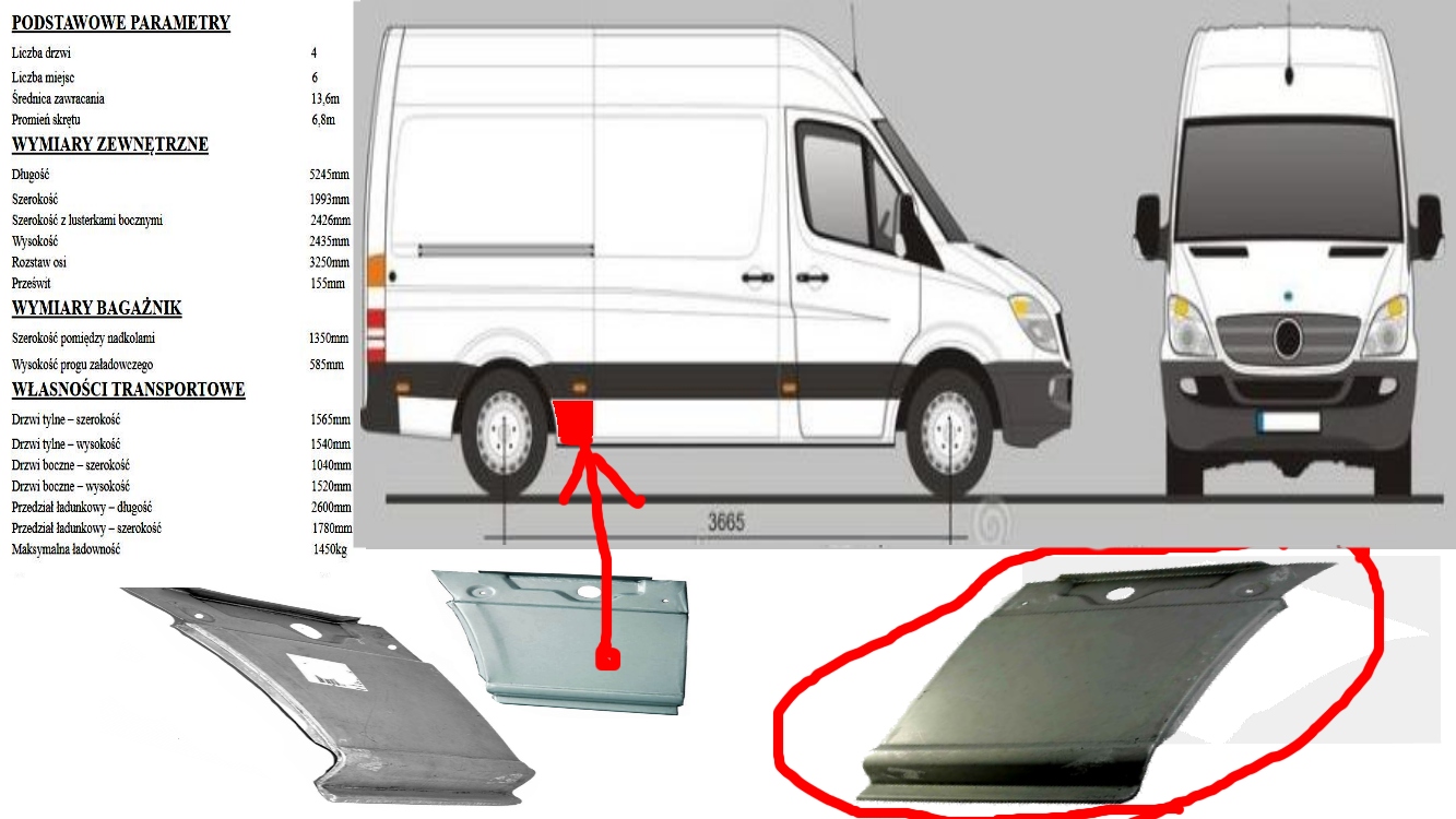 SPRINTER 906 PROG TYL BLOTNIK PRAW PRZED KOLEM 05 Part number 898741548