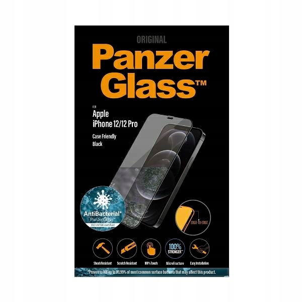 

Szkło PanzerGlass|IPHONE 12/PRO Case Friendly Ab
