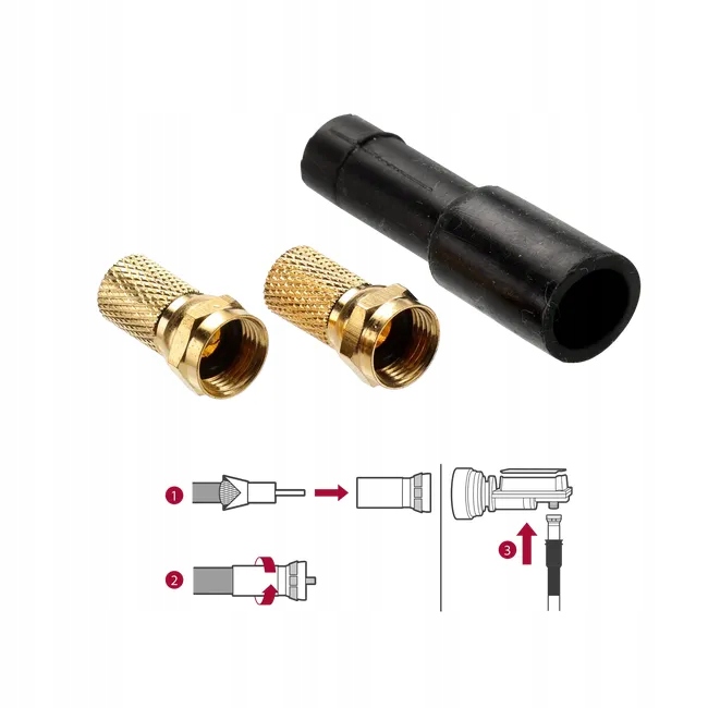 Wtyk Anten F 2 szt z Osl Gumow