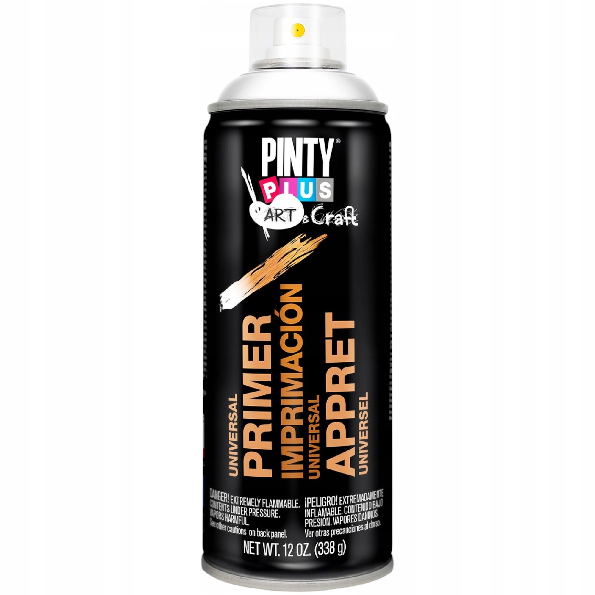 Pinty Podkład Akrylowy Biały Uniwersalny Matowy Spray 400ML do dekoracji