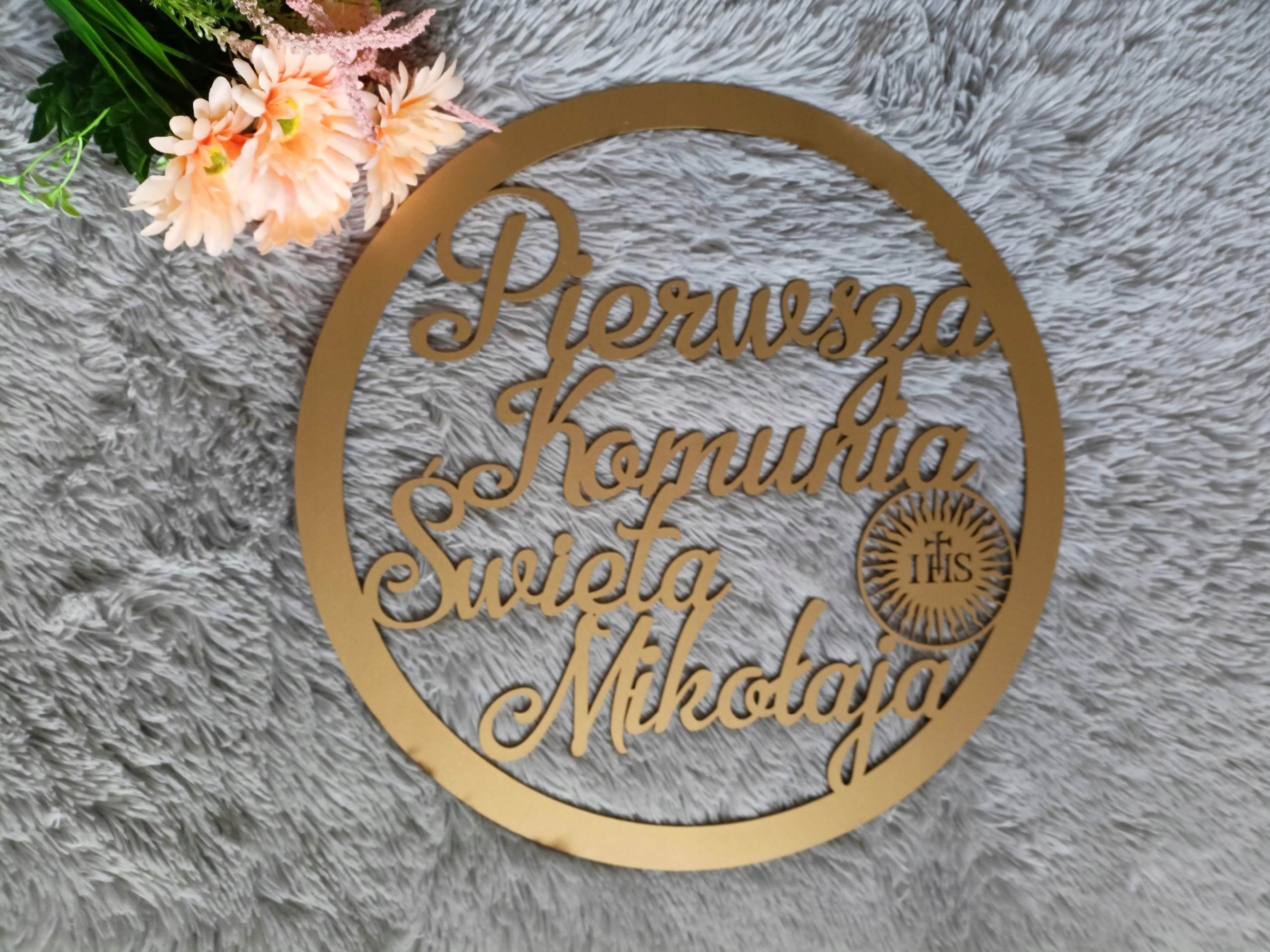 KOŁO OBRĘCZ PIERWSZA KOMUNIA ŚWIĘTA + IMIĘ K174 Marka inna marka